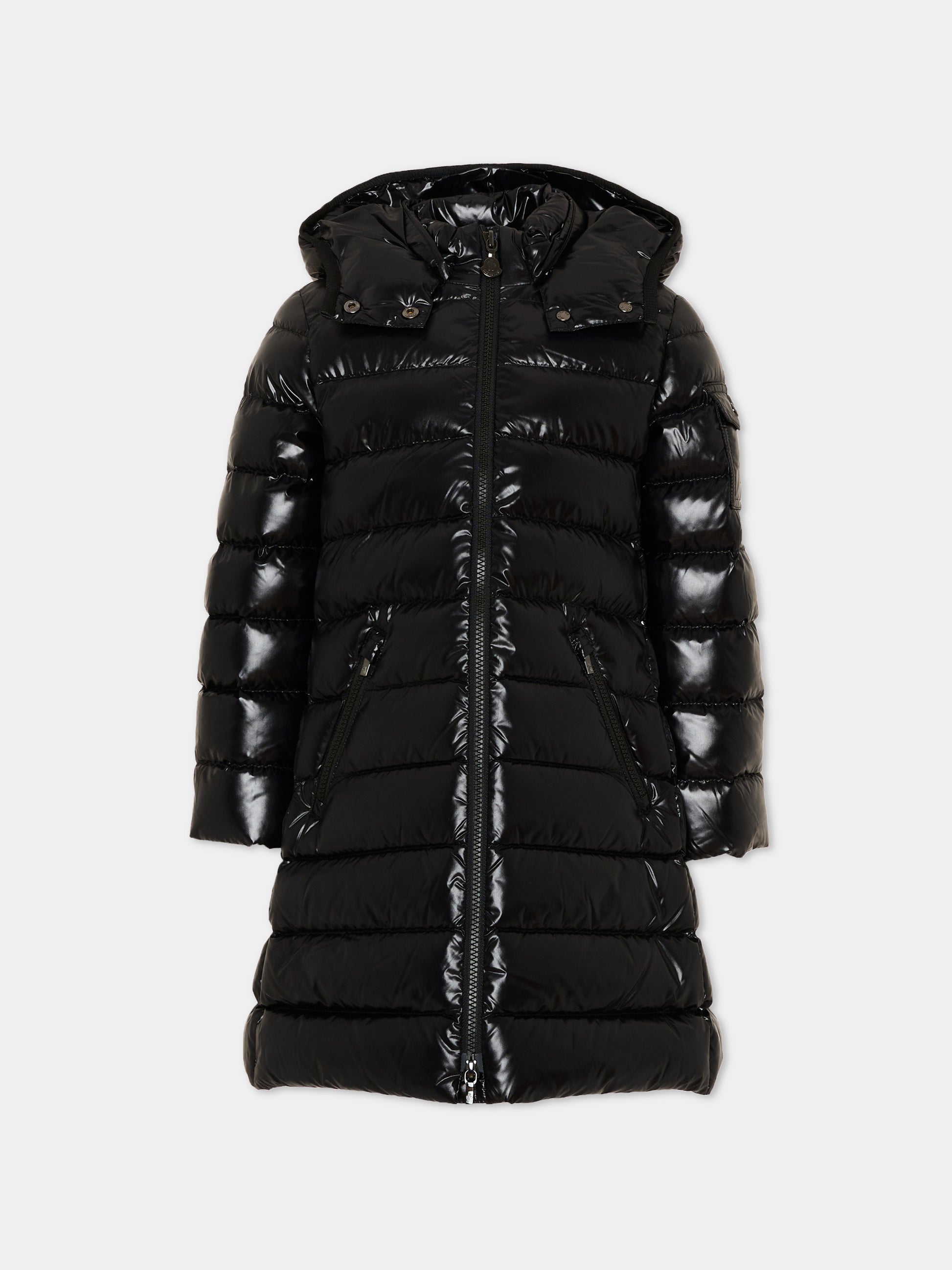 Piumino nero Moka per bambina con logo,Moncler Kids,L2954 1C50110 68950 999