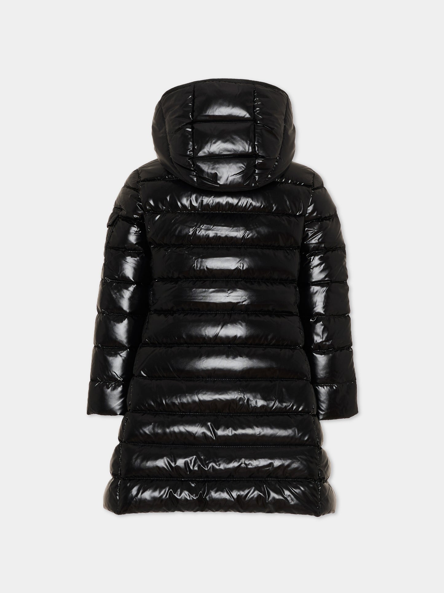 Piumino nero Moka per bambina con logo,Moncler Kids,L2954 1C50110 68950 999