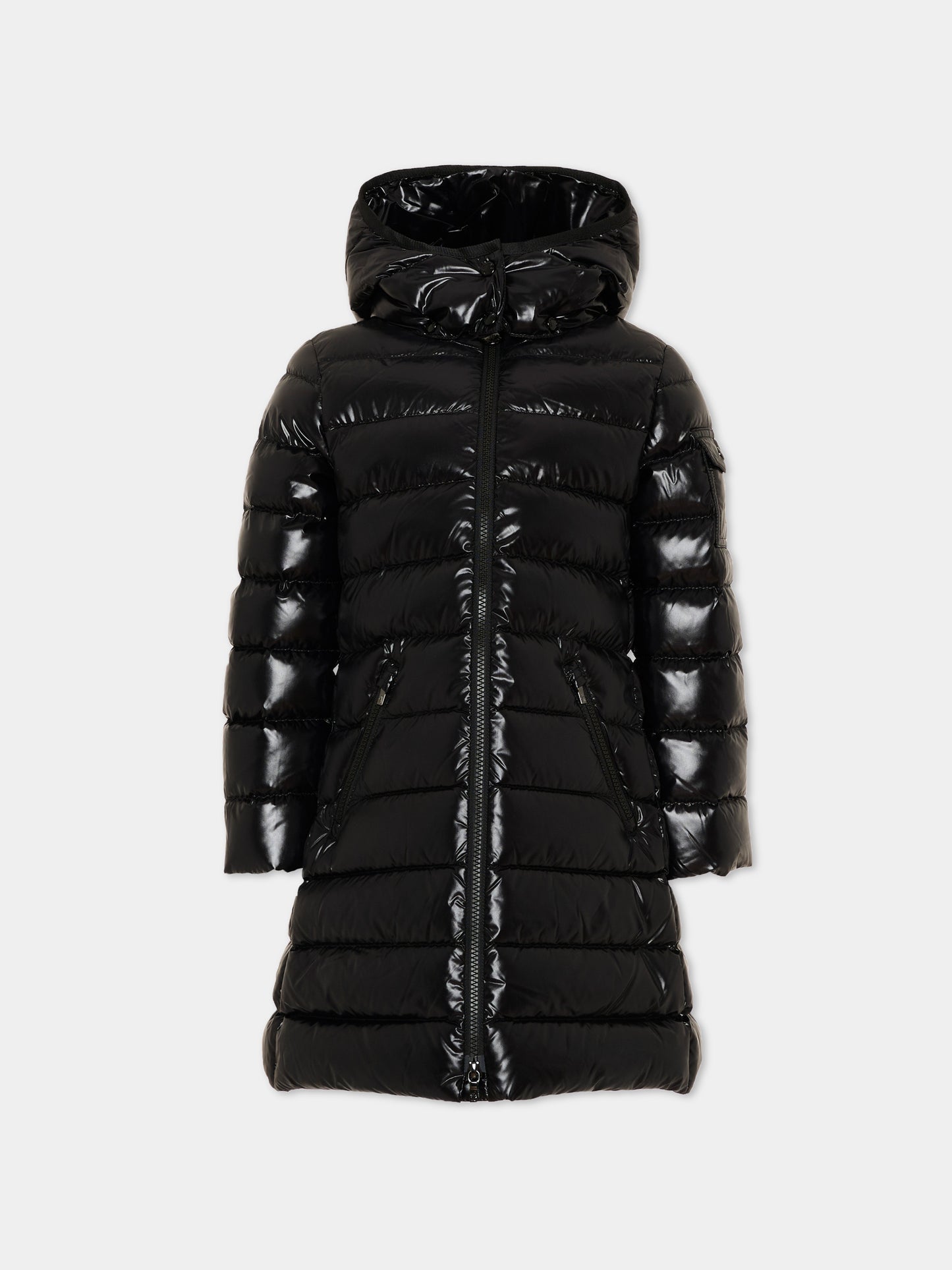 Piumino nero Moka per bambina con logo,Moncler Kids,L2954 1C50110 68950 999