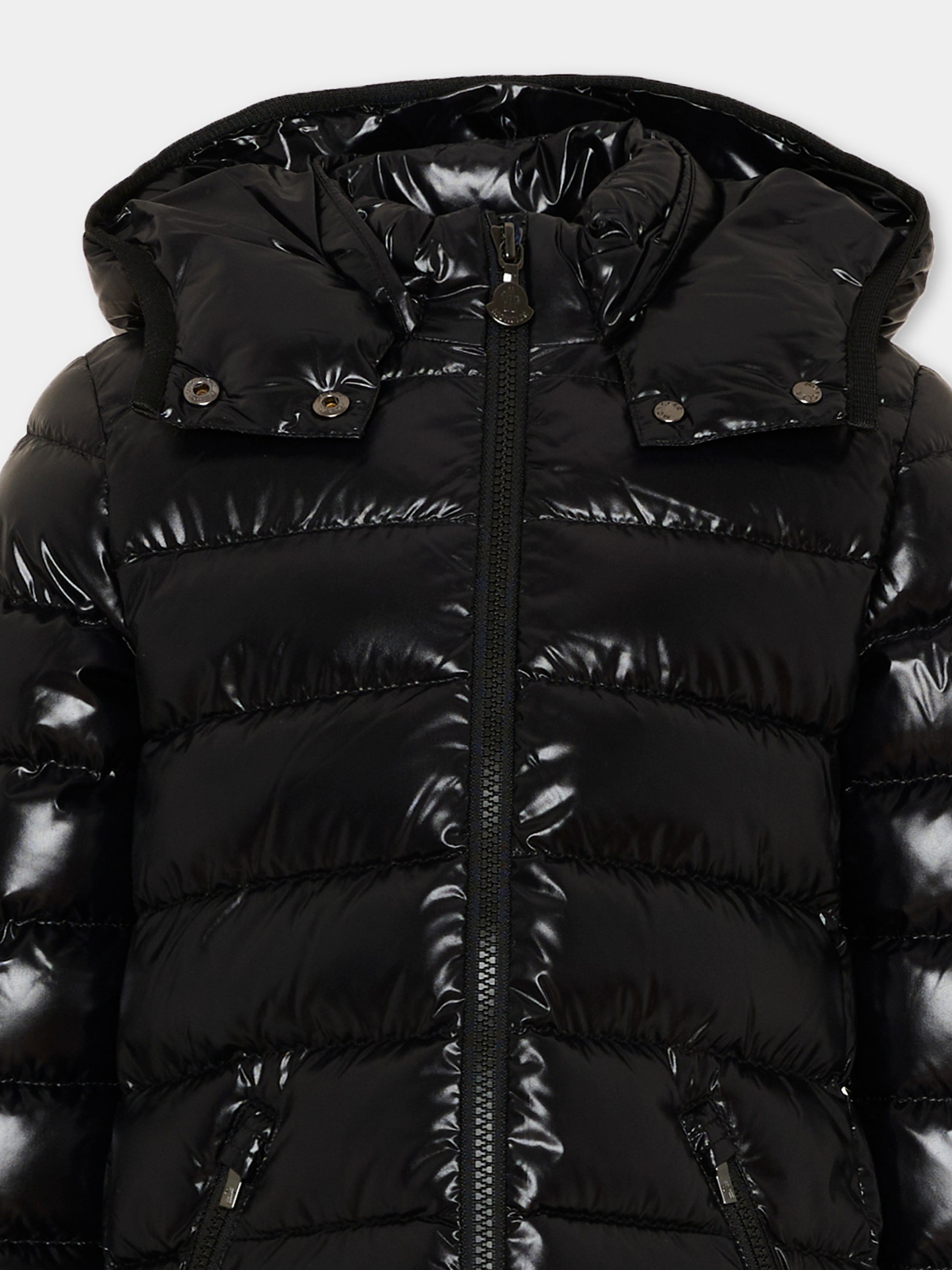 Piumino nero Moka per bambina con logo,Moncler Kids,L2954 1C50110 68950 999