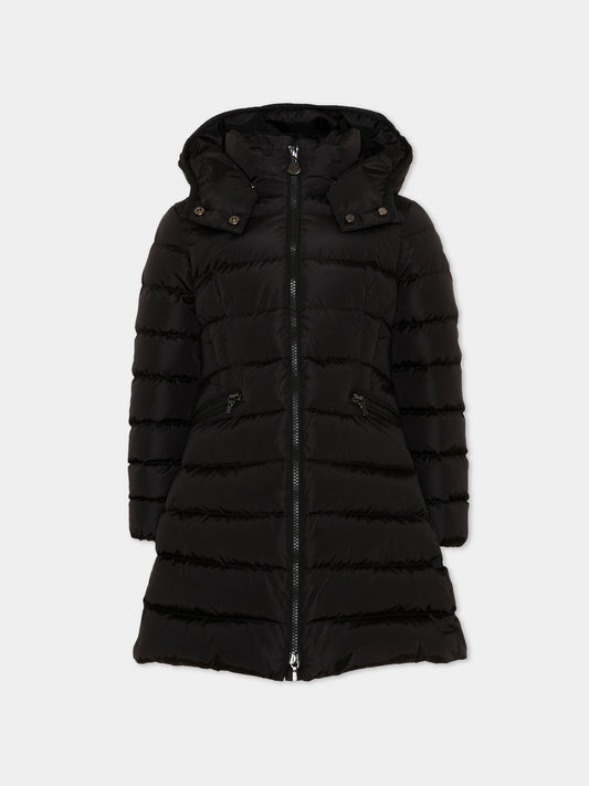 Piumino nero Charpal per bambina con logo,Moncler Kids,L2954 1C50210 54155 999
