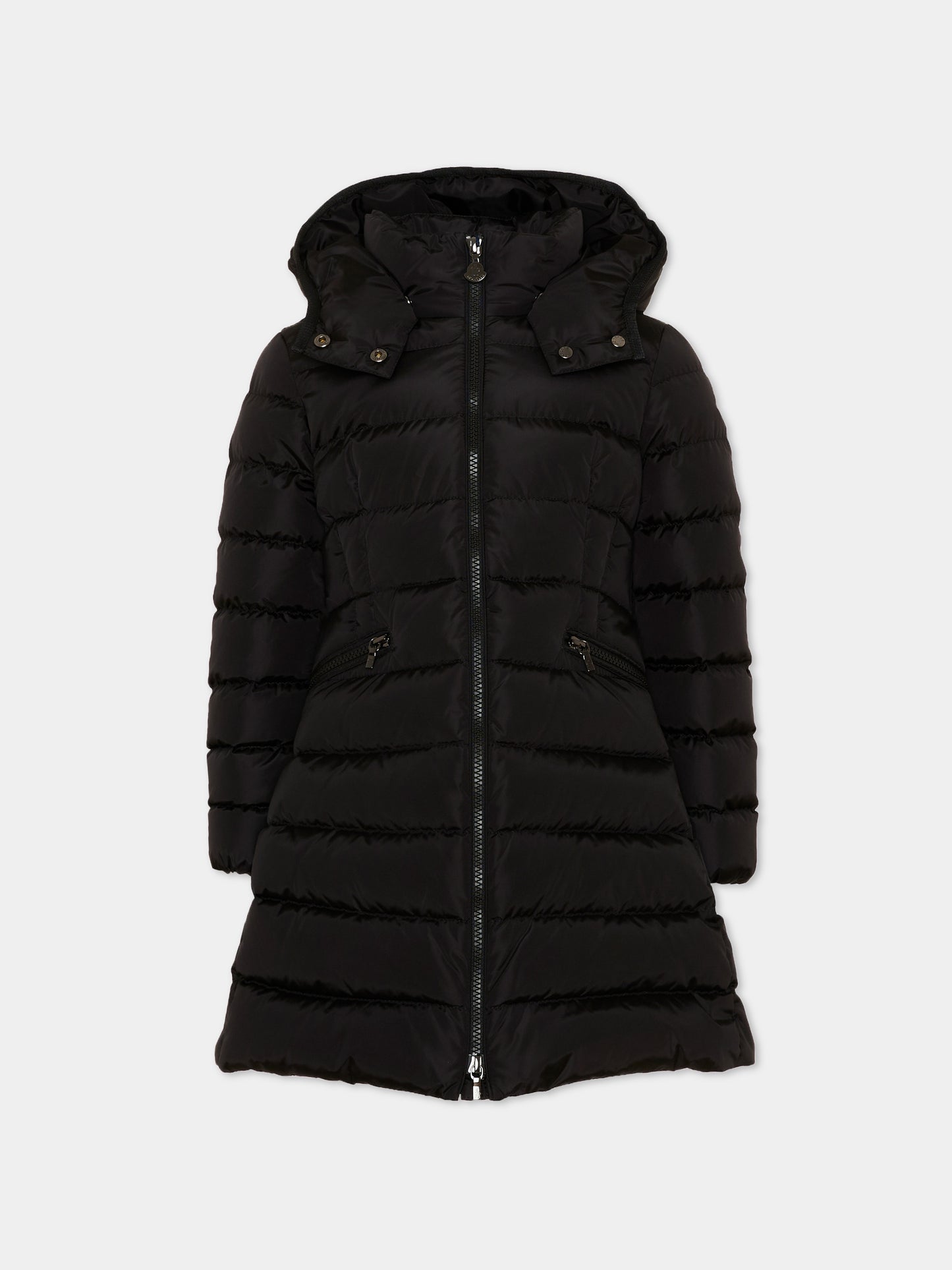 Piumino nero Charpal per bambina con logo,Moncler Kids,L2954 1C50210 54155 999