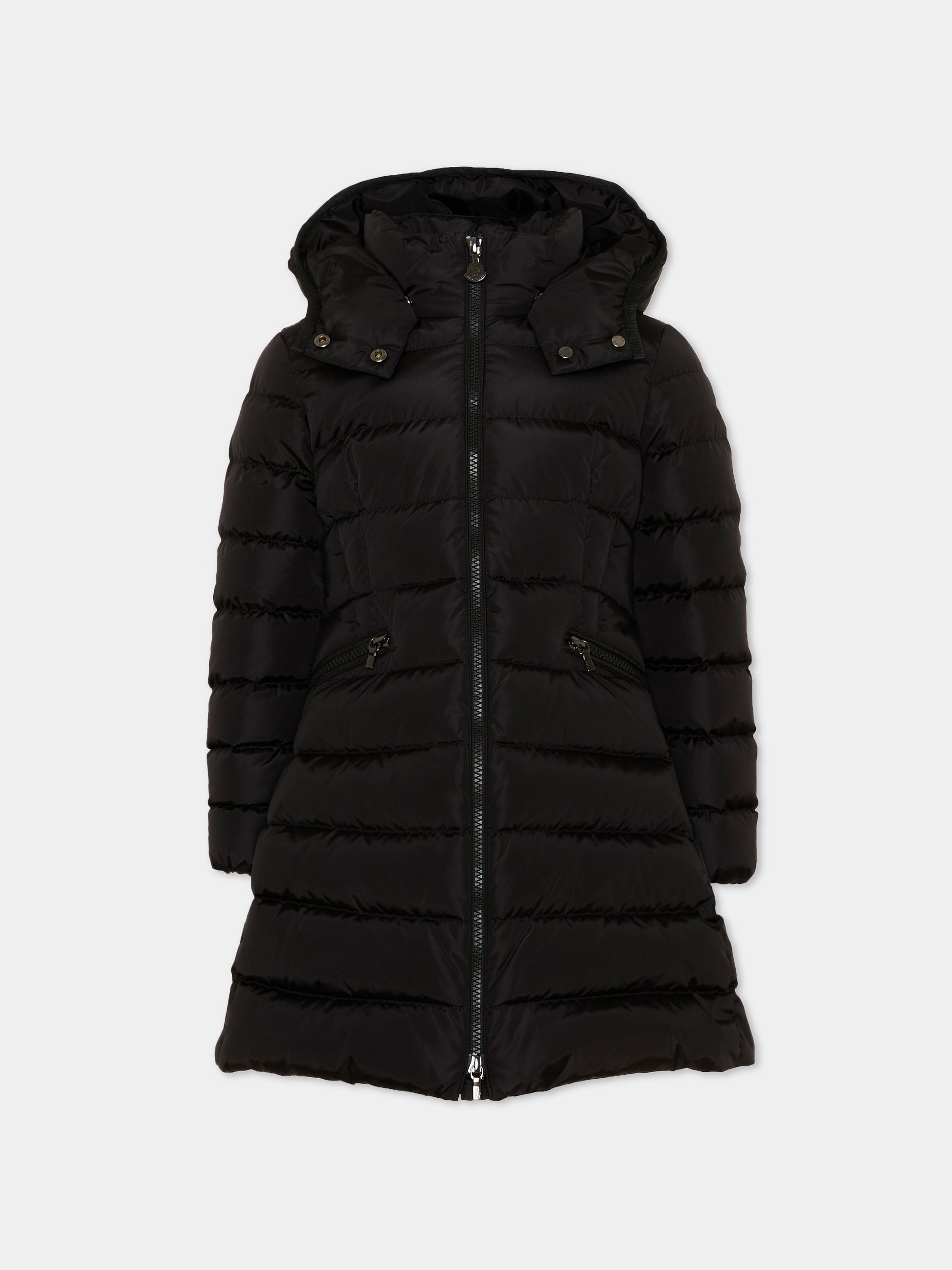 Piumino nero Charpal per bambina con logo,Moncler Kids,L2954 1C50210 54155 999
