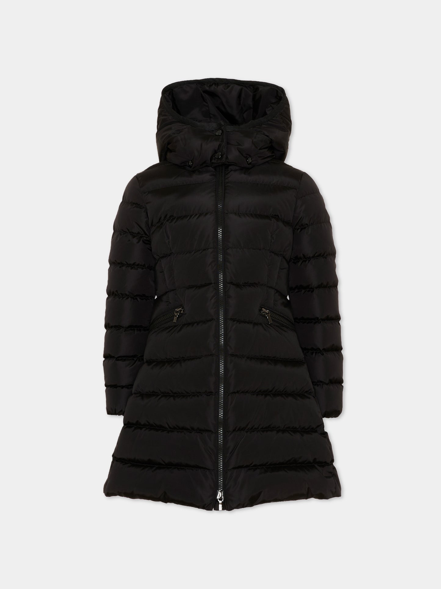 Piumino nero Charpal per bambina con logo,Moncler Kids,L2954 1C50210 54155 999