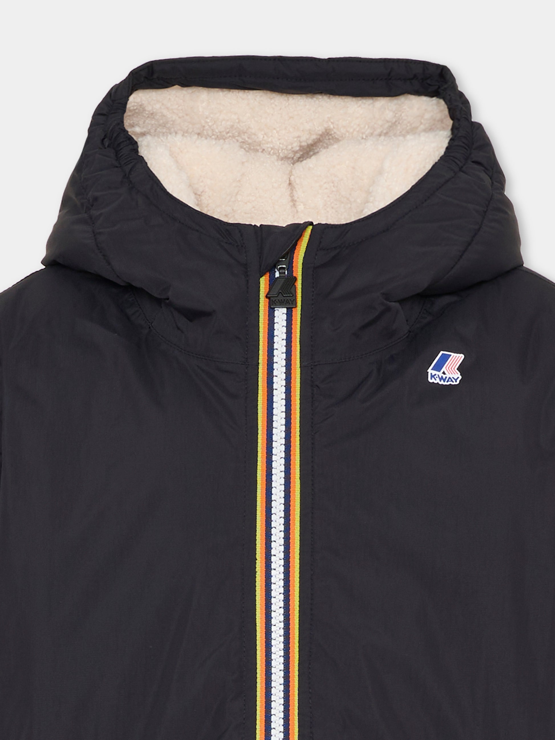 Giubbotto nero Claudine Orsetto per bambini con logo,K-way,K7142TW USY