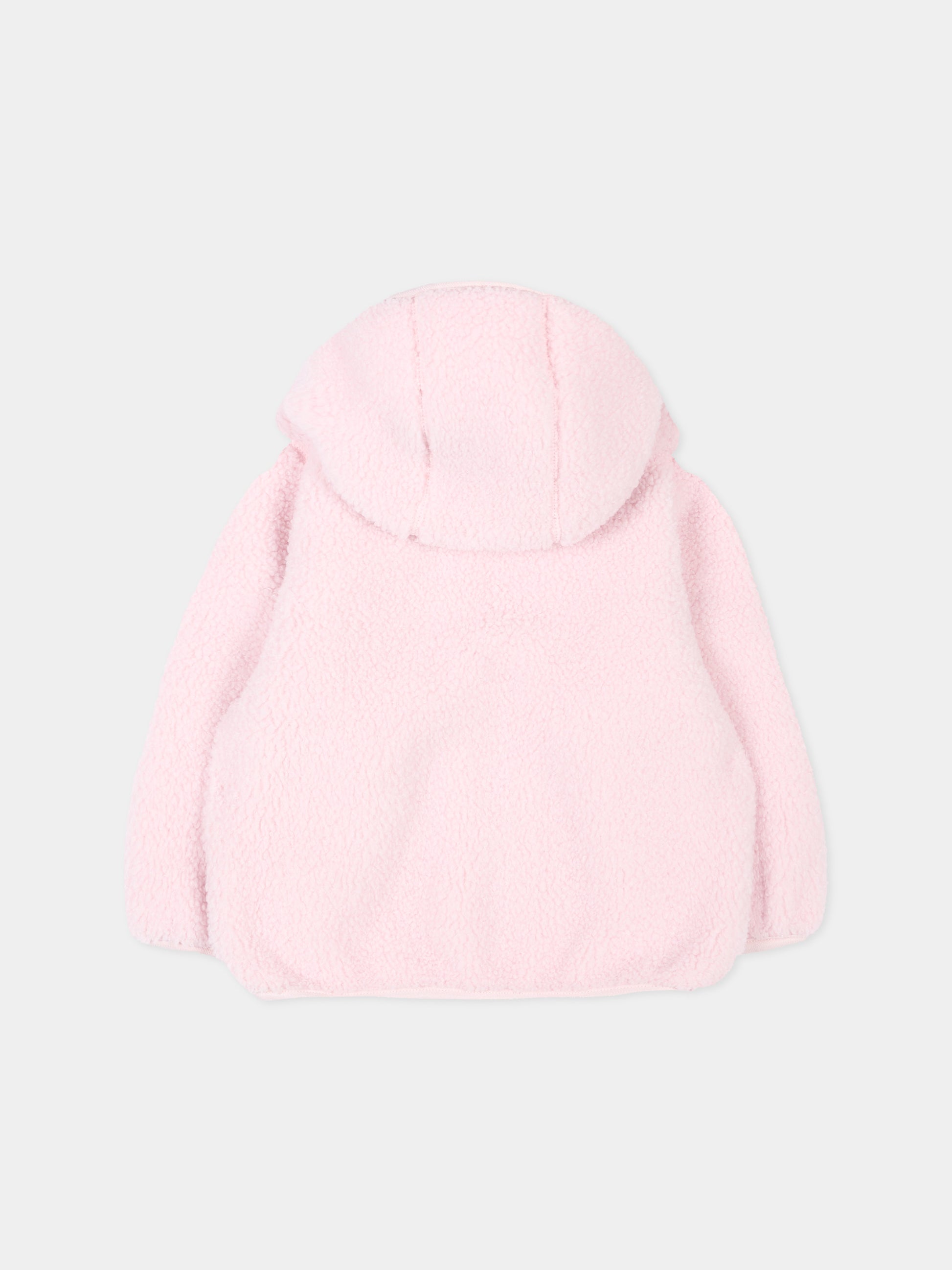 Ecopelliccia rosa Janne Polar per neonata con logo,K-way,K41478W W4U