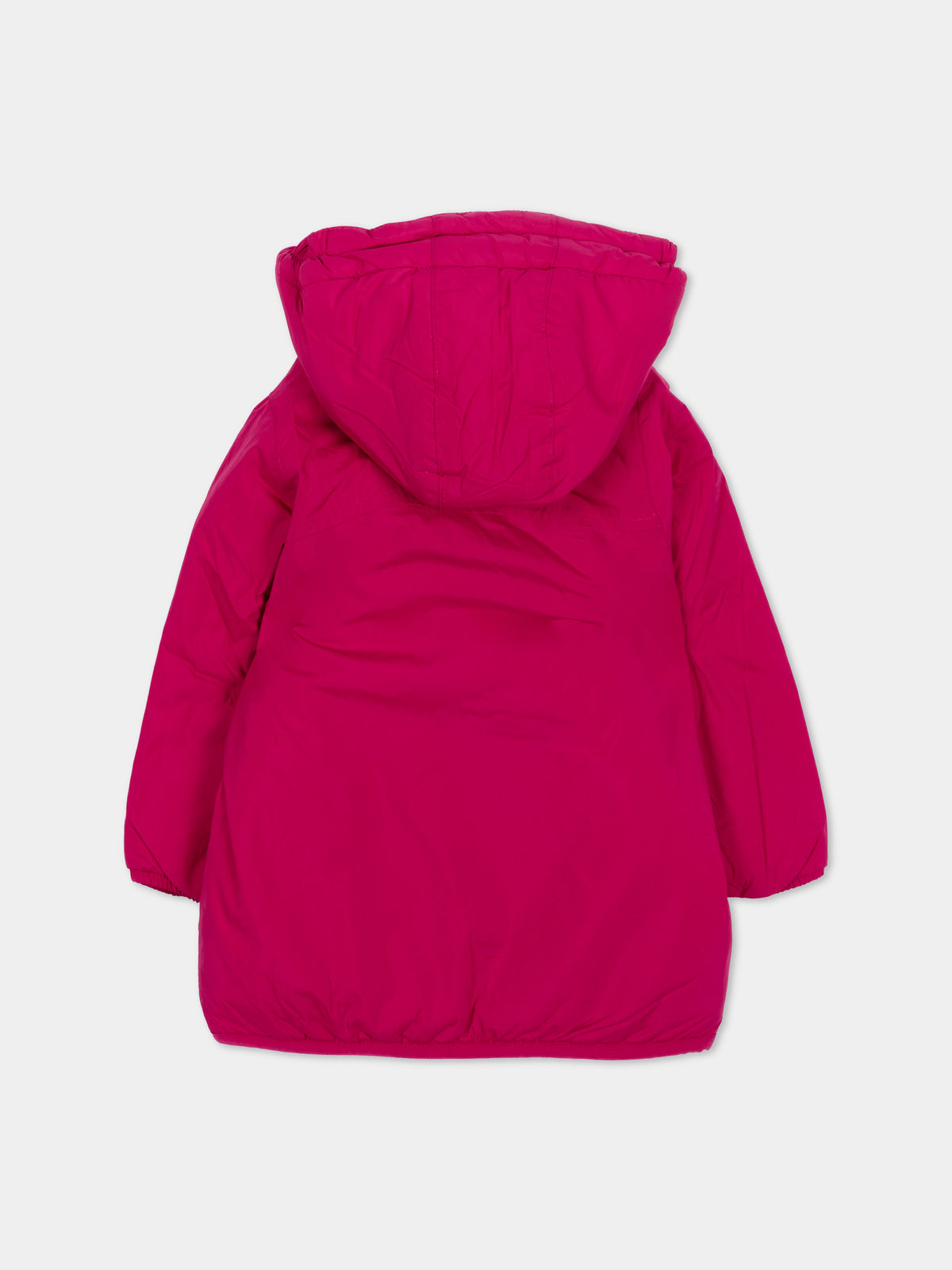 Piumino fucsia Le Vrai 4.0 Claudine Orsetto per neonati con logo,K-way,K7142RW X6R