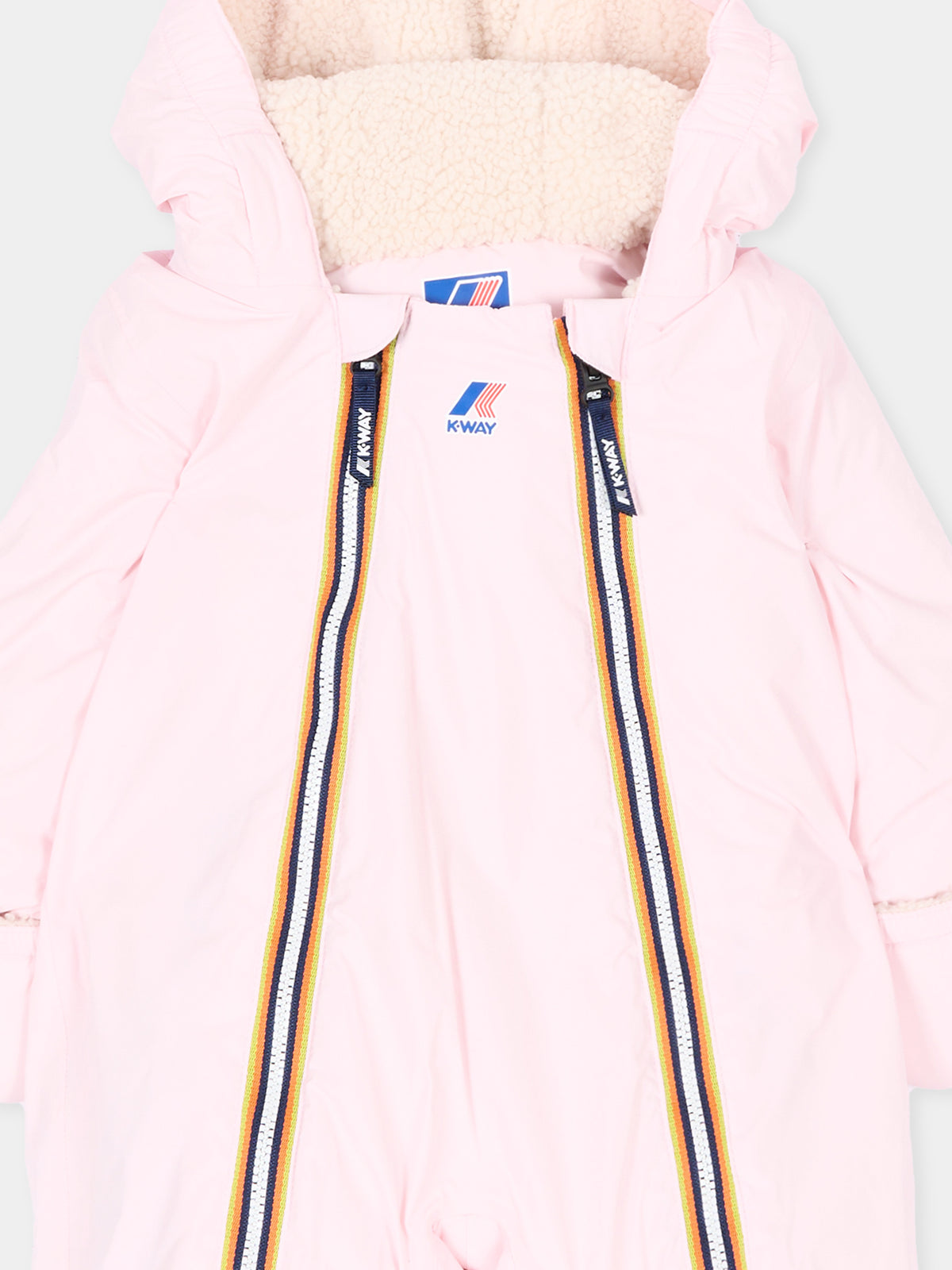 Piumino rosa Le Vrai 4.0 Snotty Orsetto per neonata con logo,K-way,K8134PW W4U