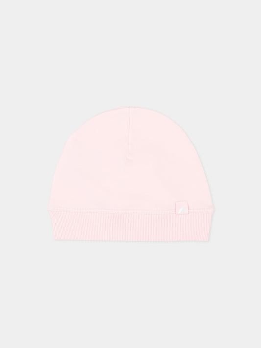 Berretto rosa per neonata con logo,K-way,K7134VW W4U