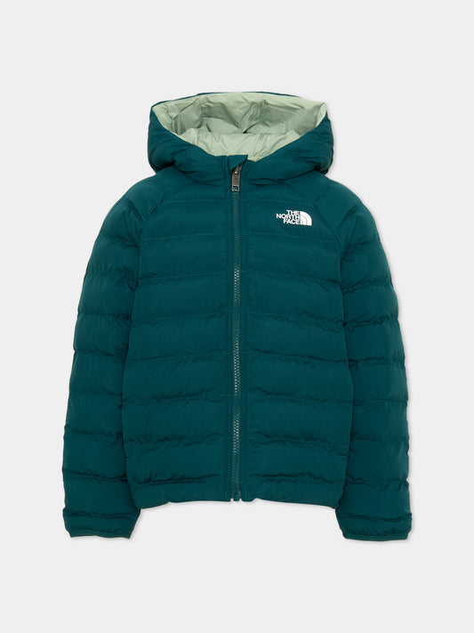 Piumino verde per bambino con cappuccio,The North Face Kids,NF0A88VJN4J1