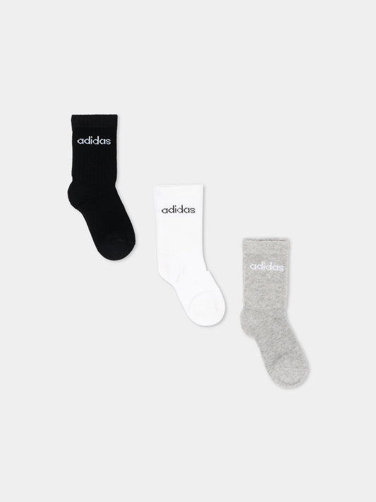 Calze Spugna multicolor con logo per bambini,Adidas,KE7085