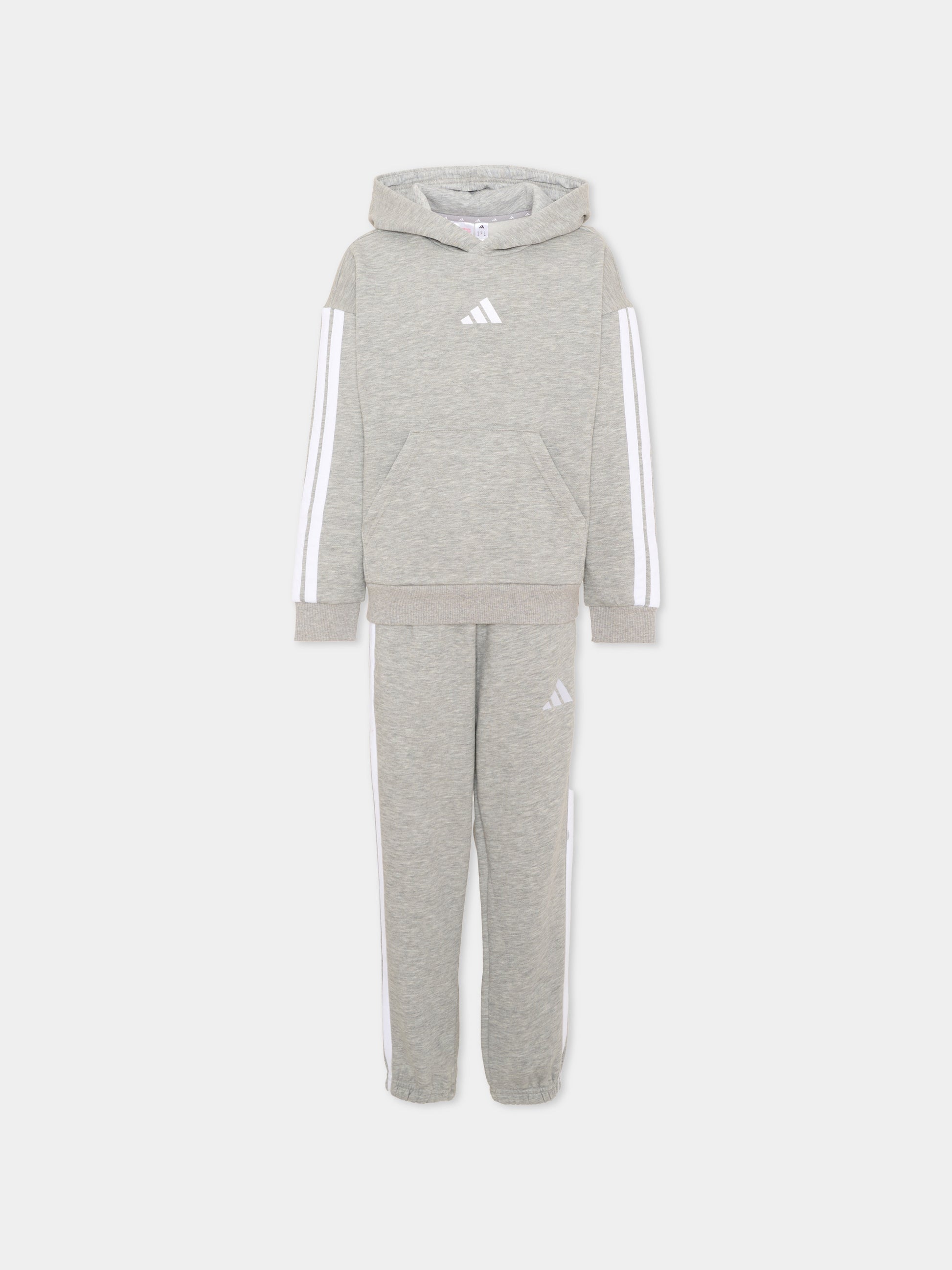 Completo sportivo grigio per bambino con logo,Adidas,KY5497