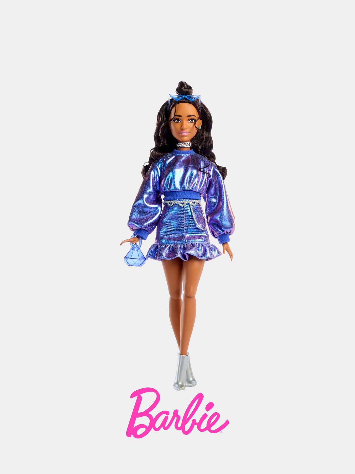 Barbie Deluxe Fashionista Metallic Mora,Barbie,JFP42
