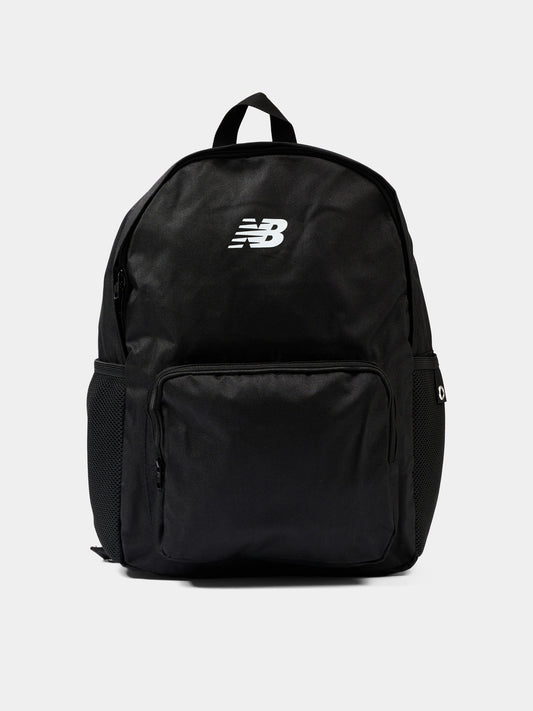 Zaino nero per bambino con logo,New Balance,LAKB0222 BK