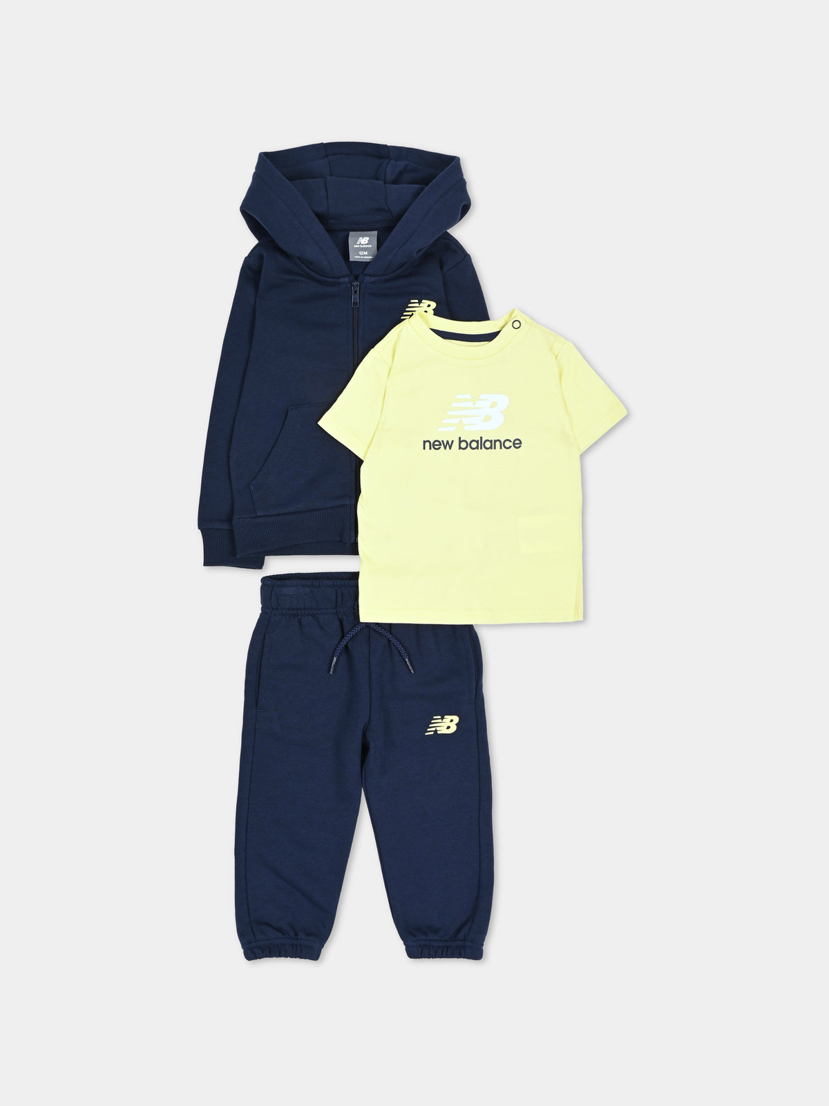 Completo sportivo lungo blu per neonato,New Balance,ISE0U4I NNY