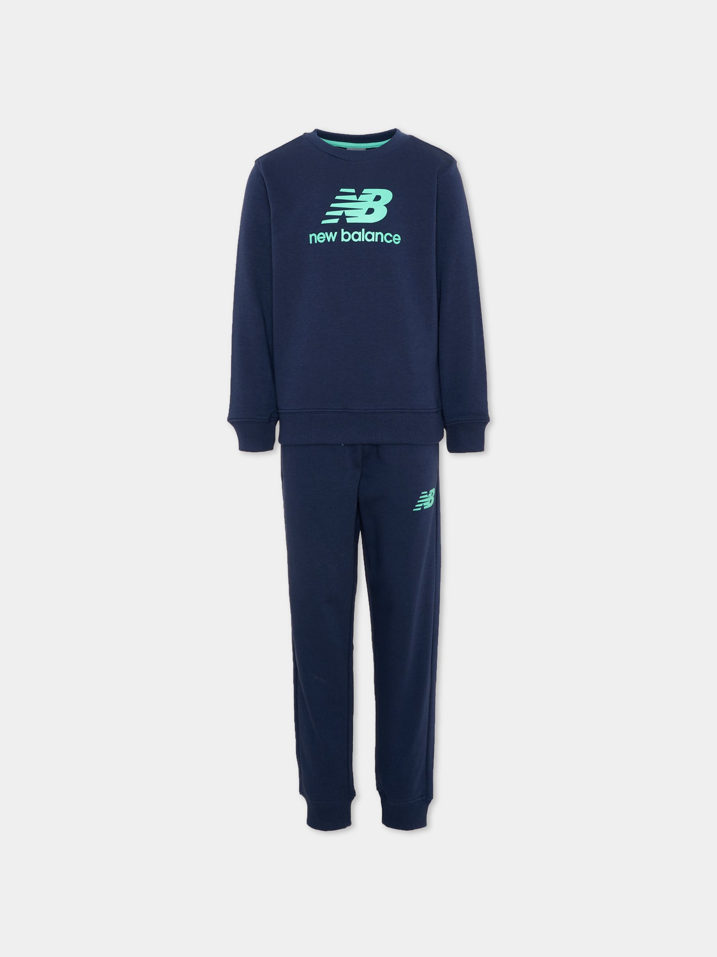 Completo sportivo blu per bambino con logo,New Balance,YS61O845 NNY