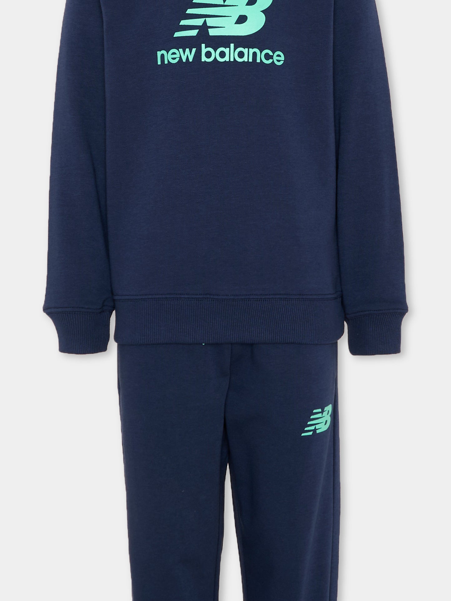 Completo sportivo blu per bambino con logo,New Balance,YS61O845 NNY