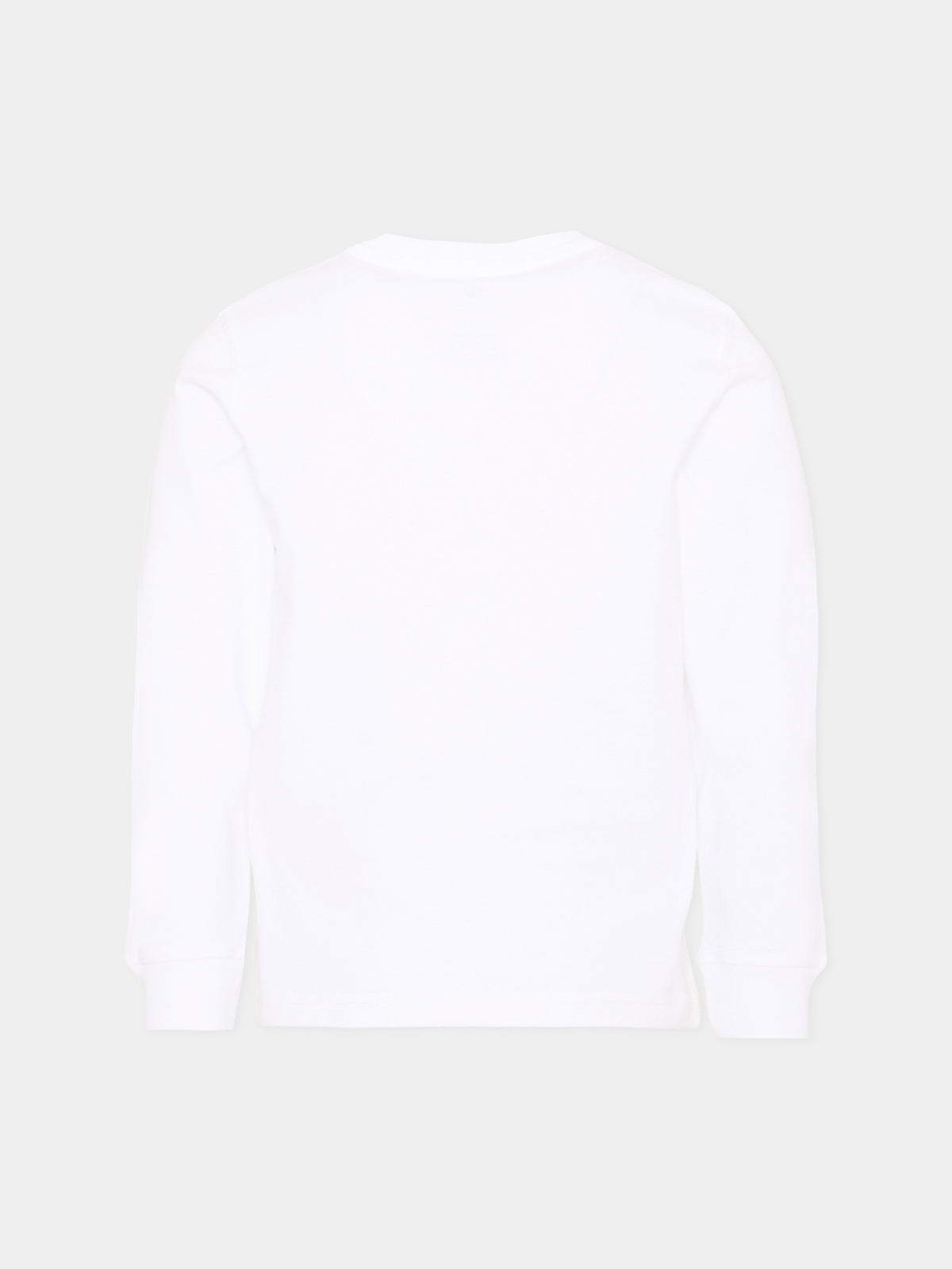 T-shirt a manica lunga bianca per bambino con logo,New Balance,YT61Y6K0 BWE