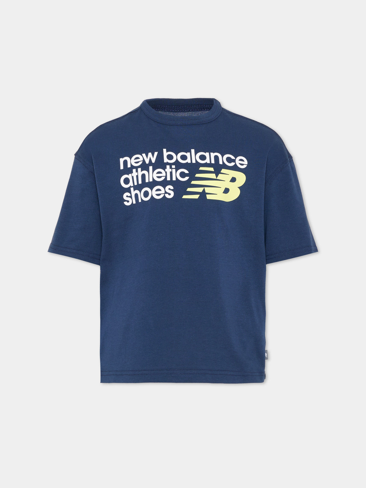 T-shirt a manica corta blu per bambino con logo,New Balance,YT62Q8WV NNY