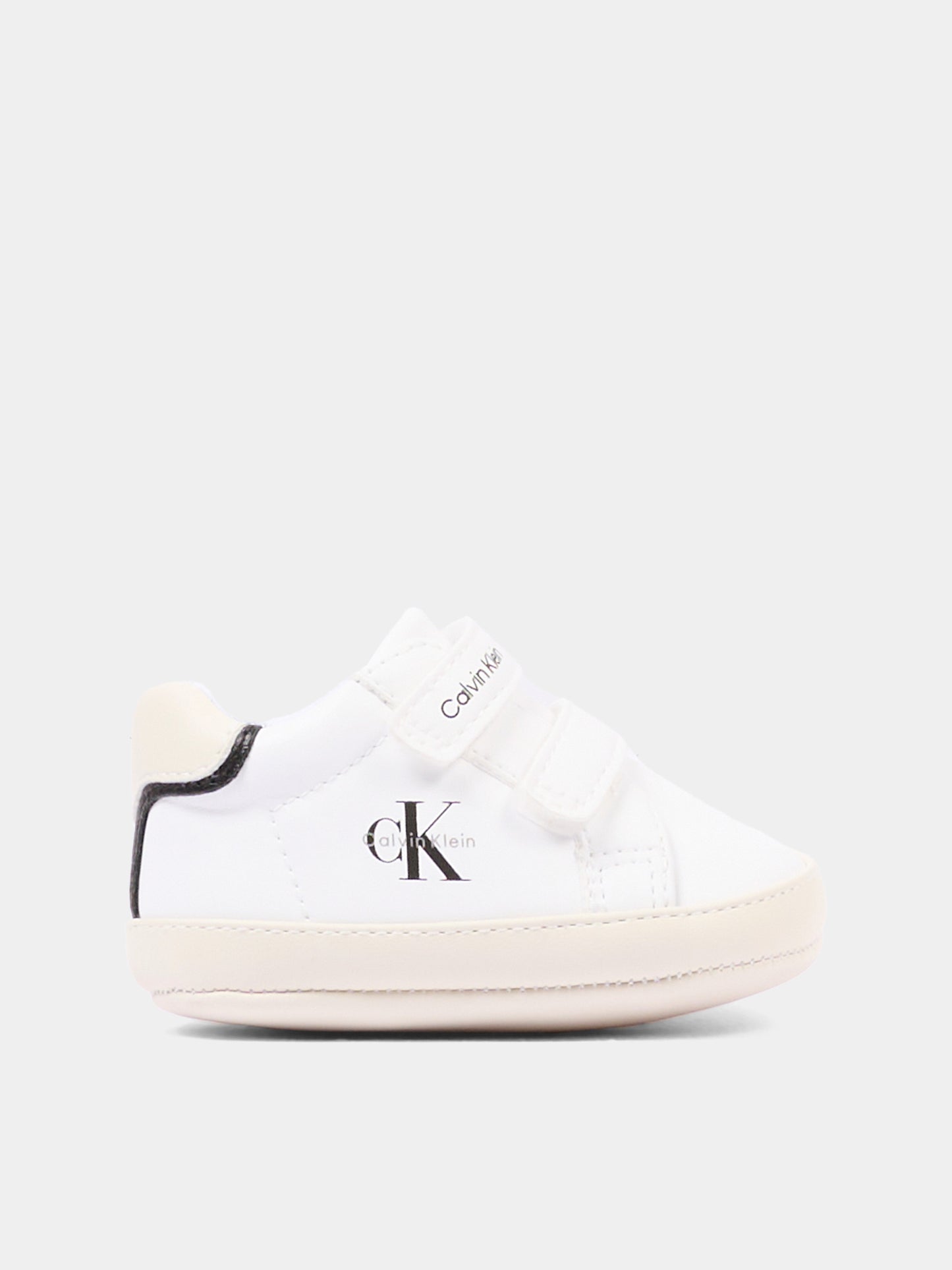 Sneakers bianche per neonati con logo,Calvin Klein Kids,V0B9 83437 1582Y631