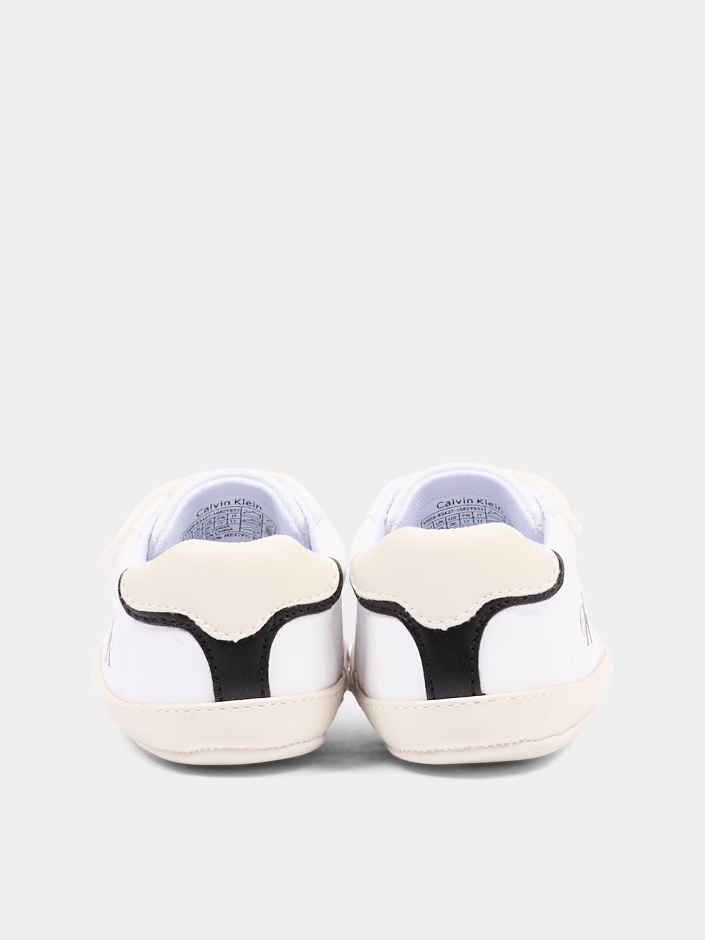 Sneakers bianche per neonati con logo,Calvin Klein Kids,V0B9 83437 1582Y631