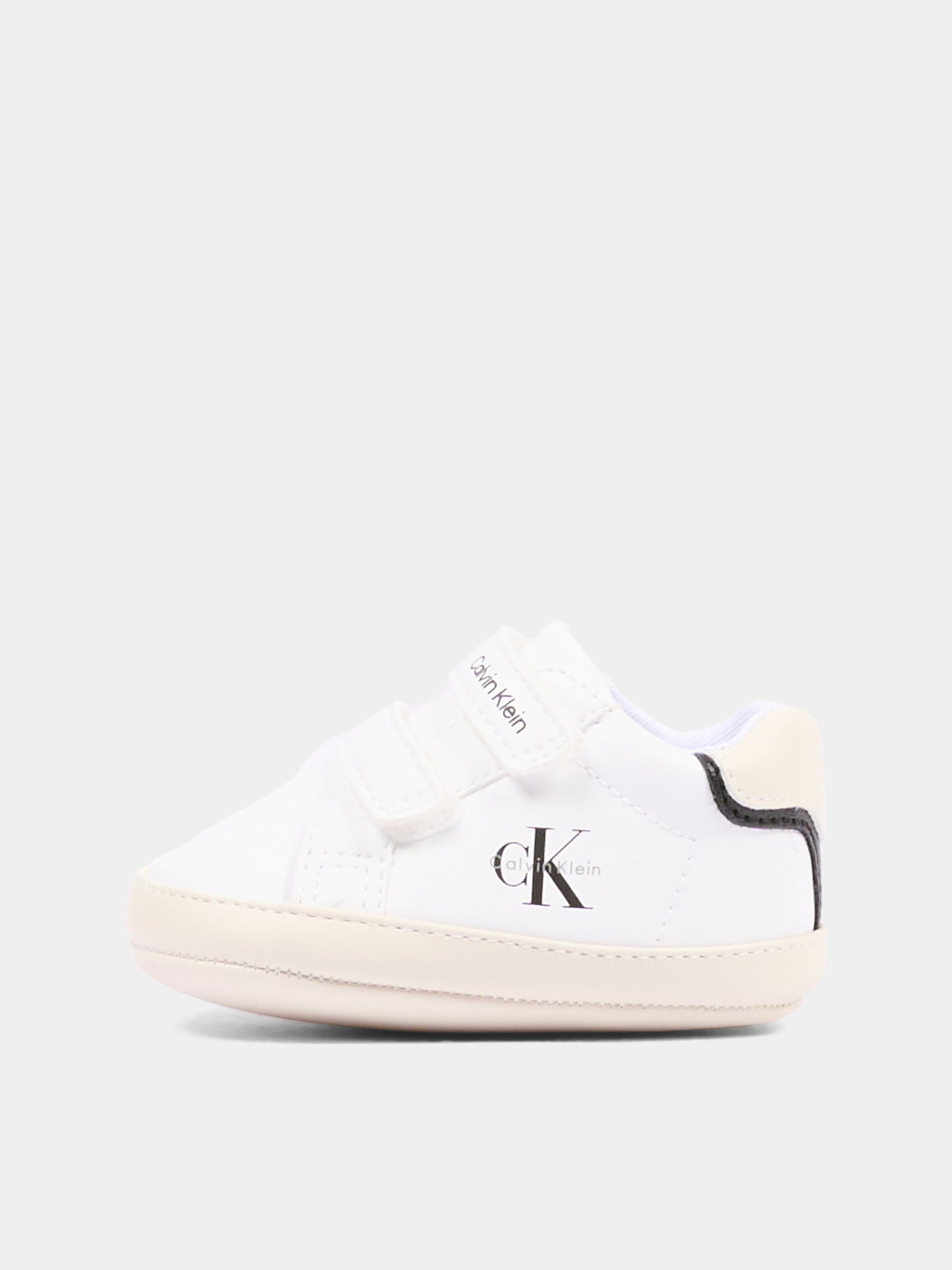 Sneakers bianche per neonati con logo,Calvin Klein Kids,V0B9 83437 1582Y631