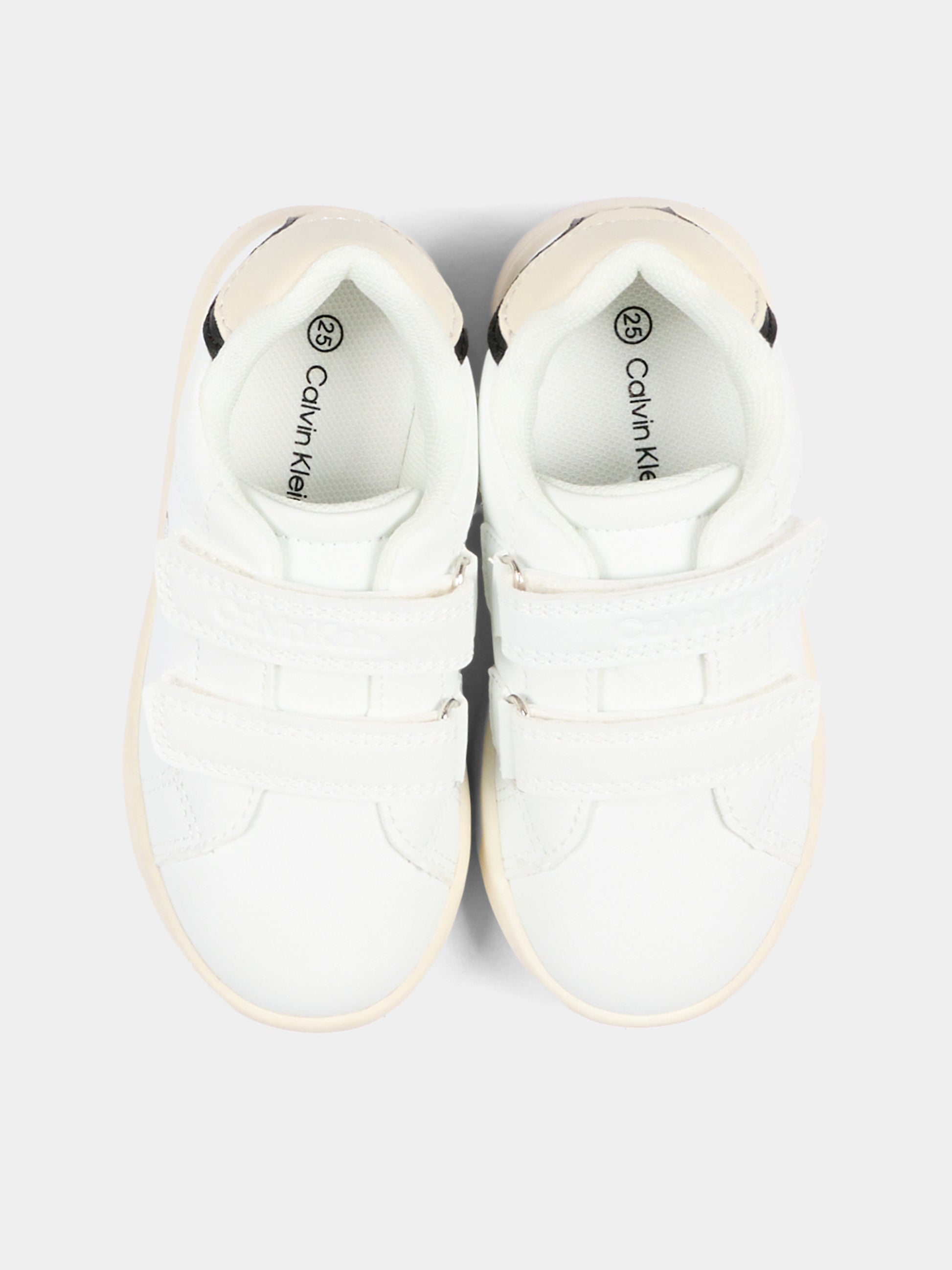 Sneakers bianche per bambini con logo,Calvin Klein Kids,V1X9 83440 1355Y631
