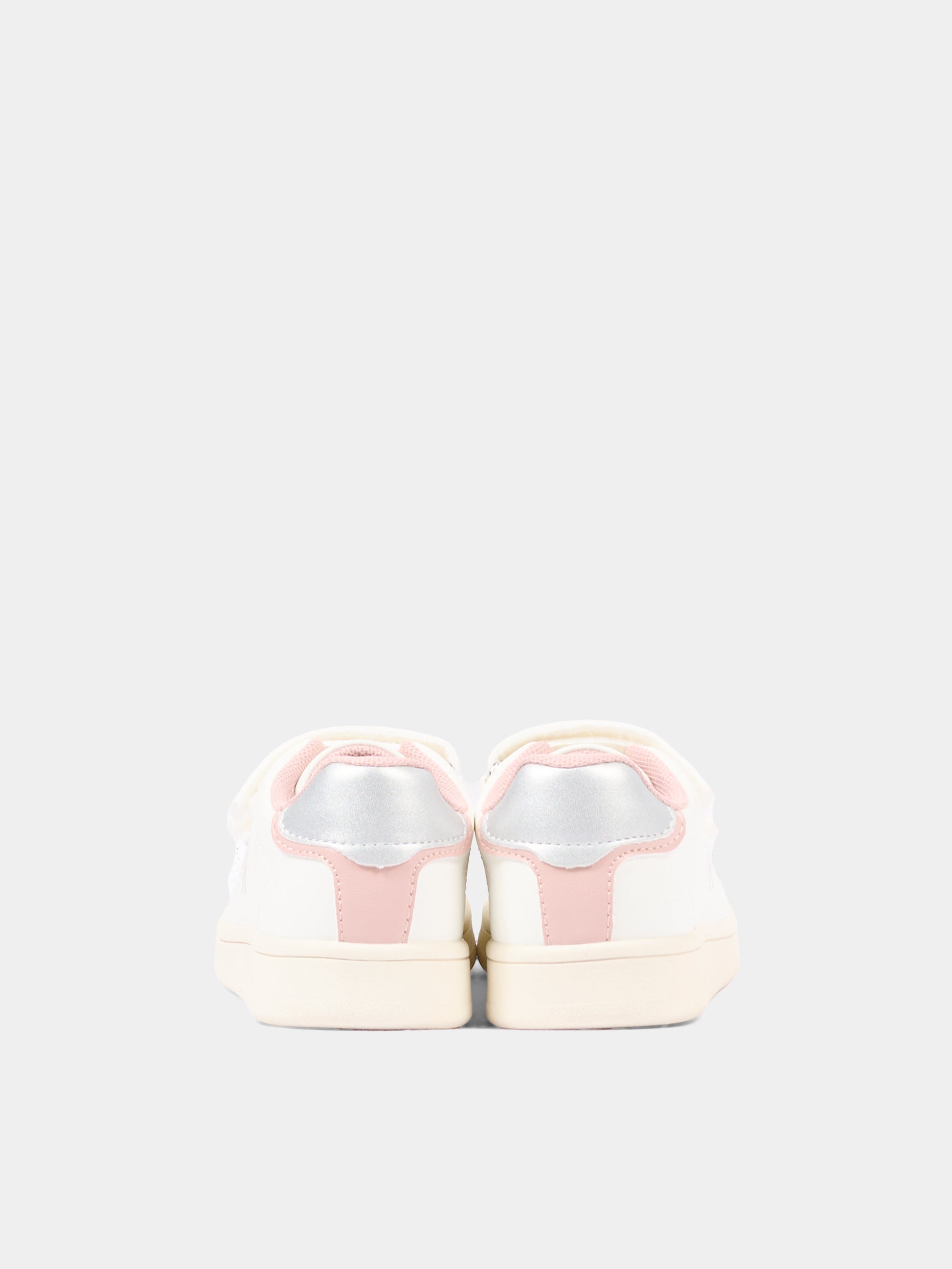Sneakers bianche per bambina con logo,Calvin Klein Kids,V1A9 83382 1355Y622
