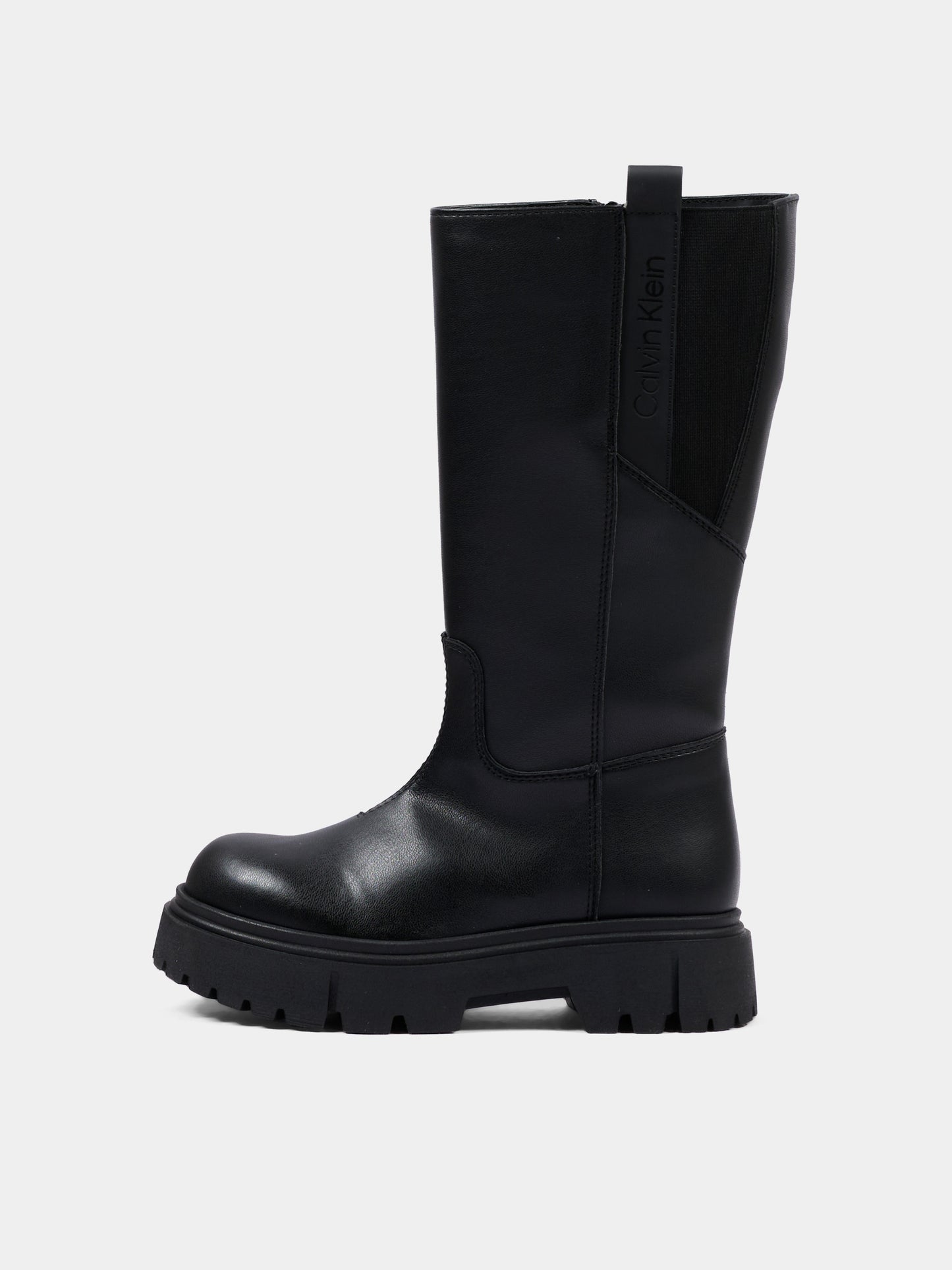 Stivali nero per bambina con logo,Calvin Klein Kids,V4A6 83433 1355999