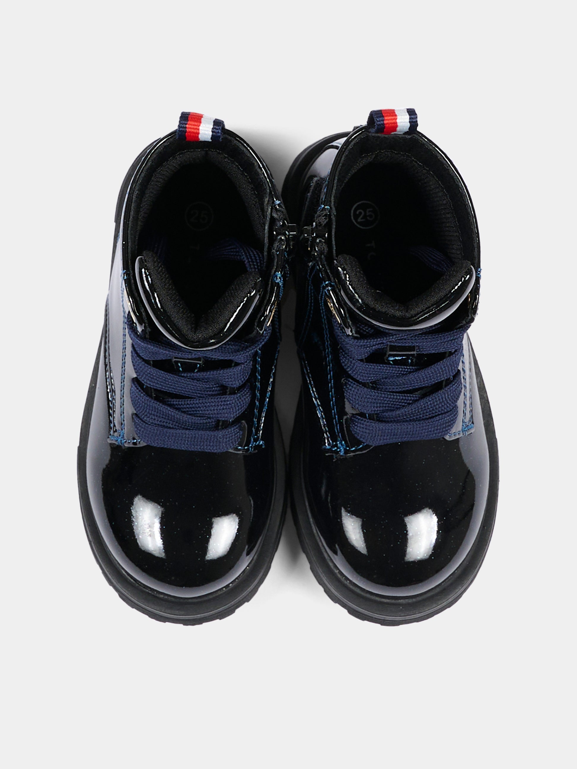 Anfibi blu per bambina con microglitter,Tommy Hilfiger Junior,T1A5 35153 1237800