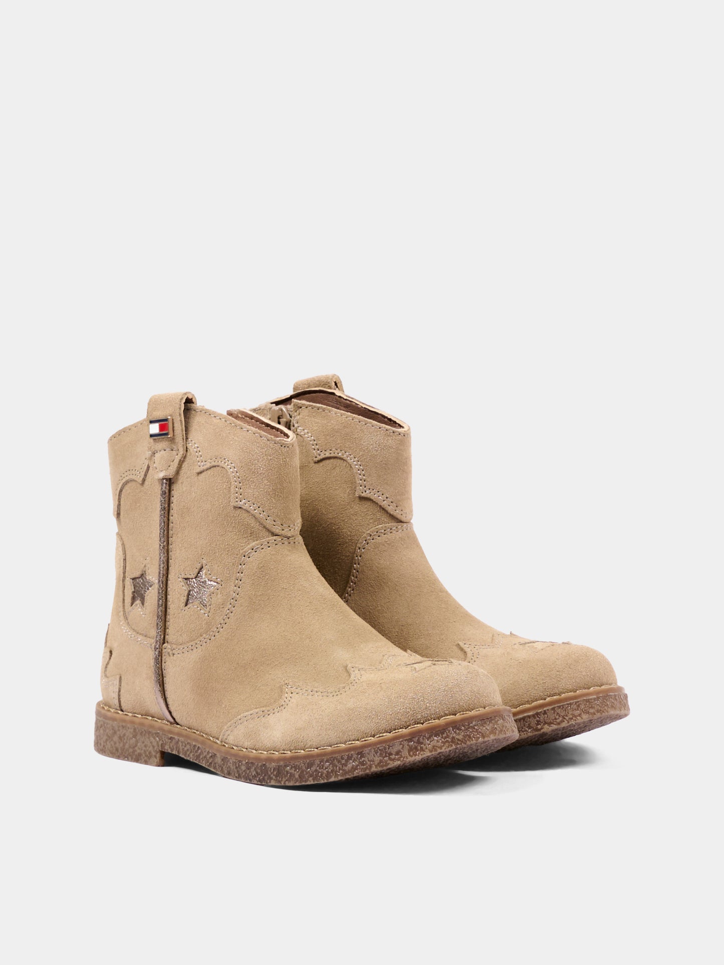 Stivaletti beige per bambina con stelle,Tommy Hilfiger Junior,T1A5 35191 1429691