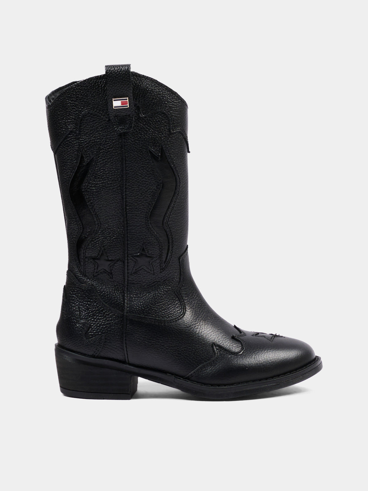 Stivali neri per bambina con stelle,Tommy Hilfiger Junior,T3A6 35193 0036999