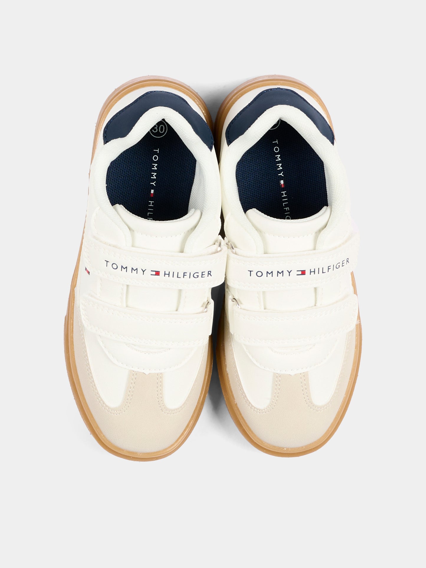 Sneakers bianche per bambino con logo,Tommy Hilfiger Junior,T1X9 35219 1269B159
