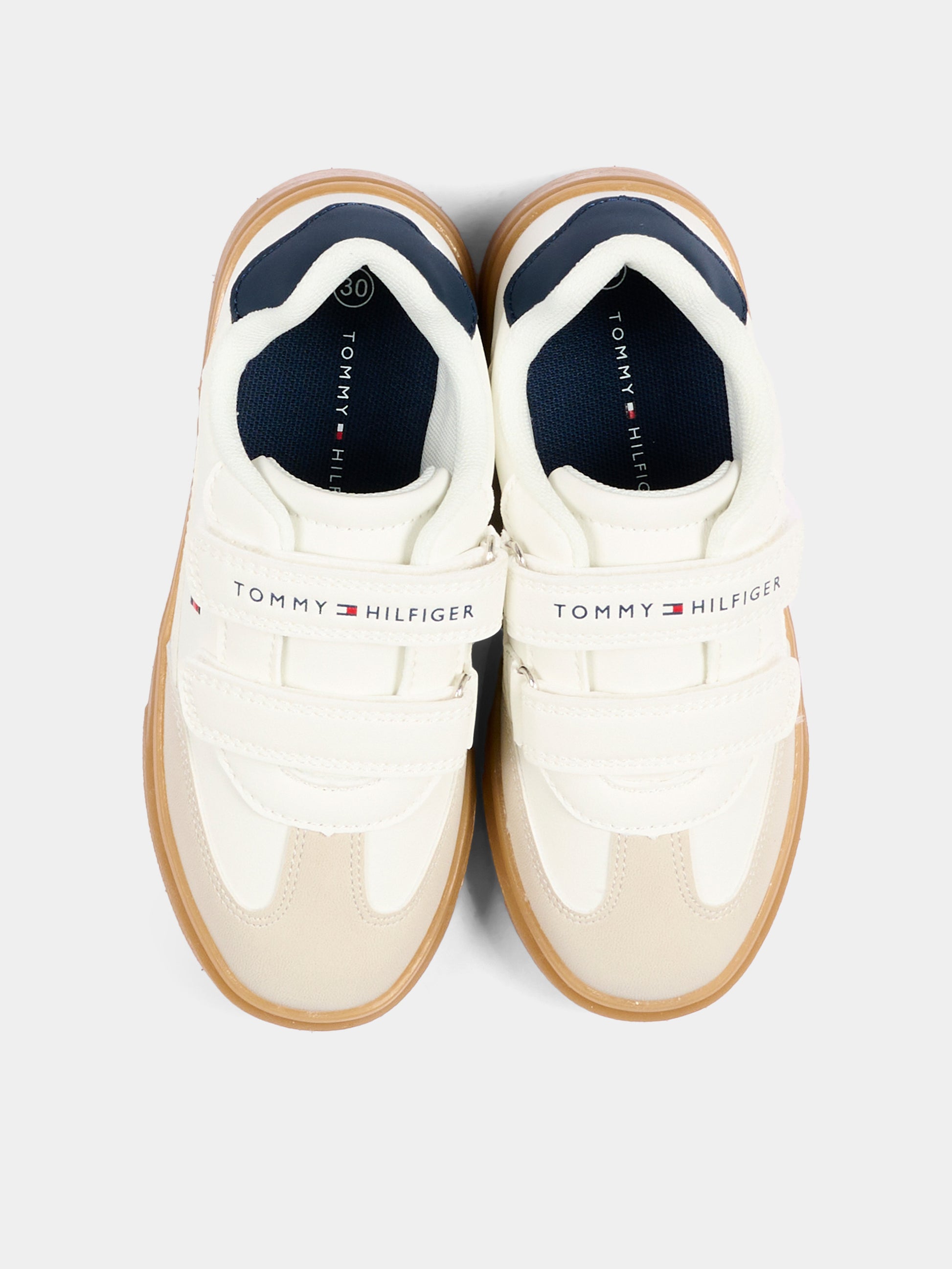Sneakers bianche per bambino con logo,Tommy Hilfiger Junior,T1X9 35219 1269B159