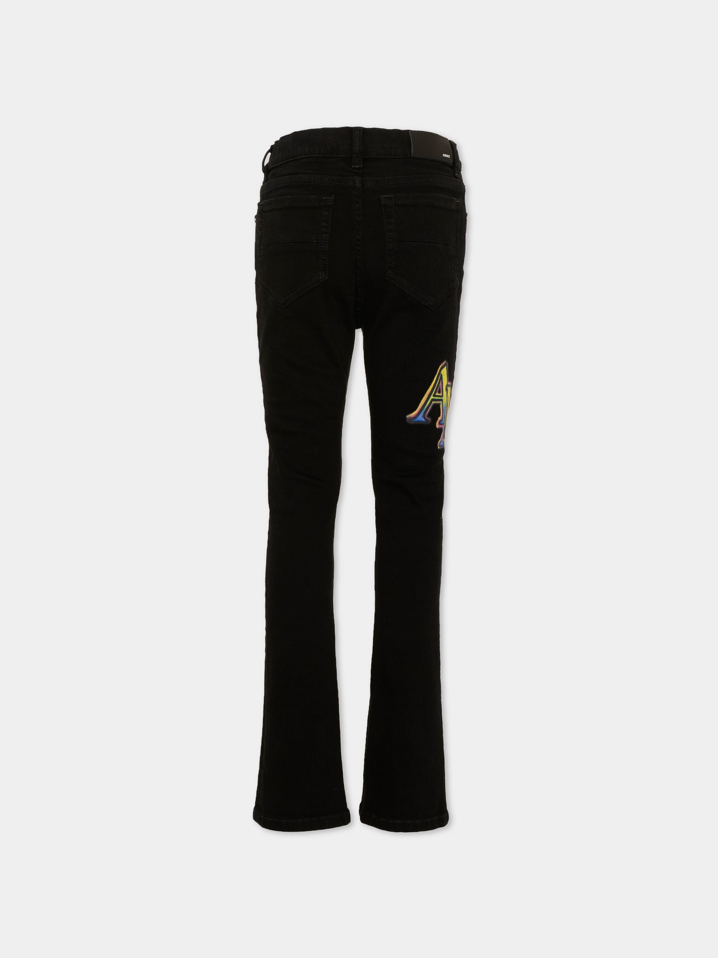 Jeans nero per bambino con logo,Amiri,ACBMJE1003 686 WASHED BLACK