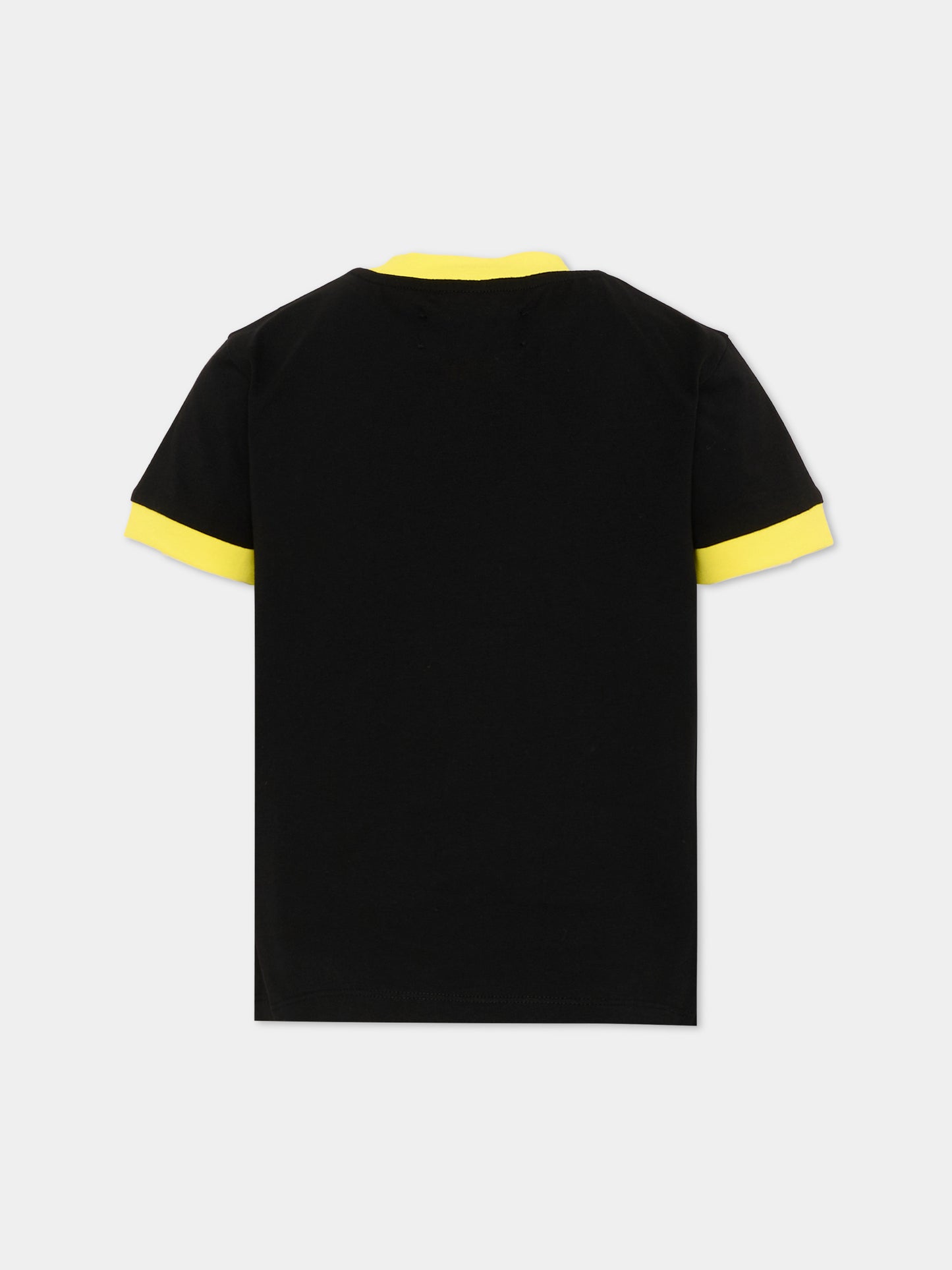 T-Shirt nera per bambini con logo,Amiri,ACTOJR1029 001 BLACK
