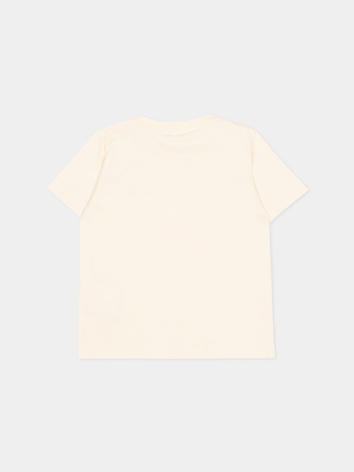 T-Shirt a manica corta avorio per neonati con logo,Versace,1025154 1A18123 2YE00