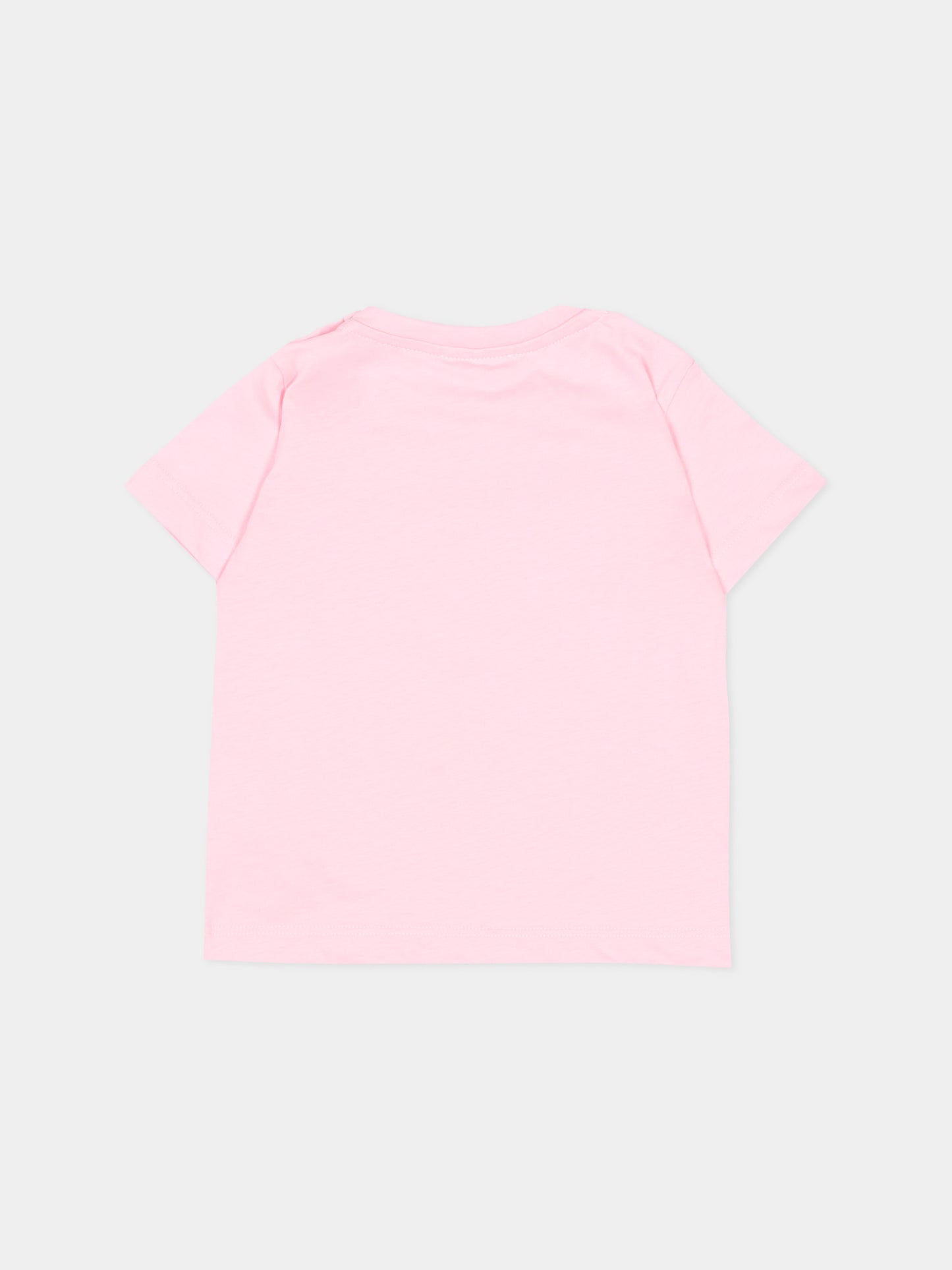 T-shirt a manica corta rosa per neonata con logo,Versace,1025154 1A18123 2PS80