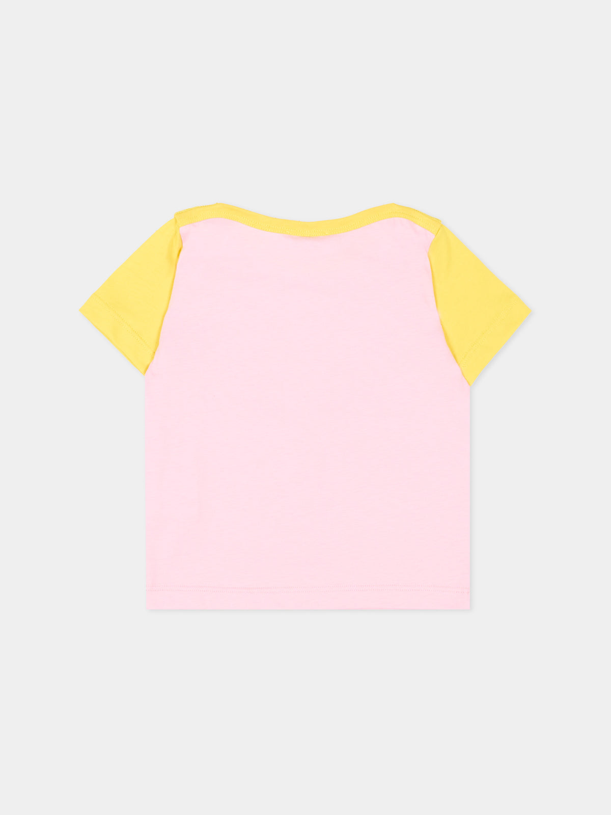 T-Shirt rosa per neonata con logo,Versace,1025174 1A18129 6PD90
