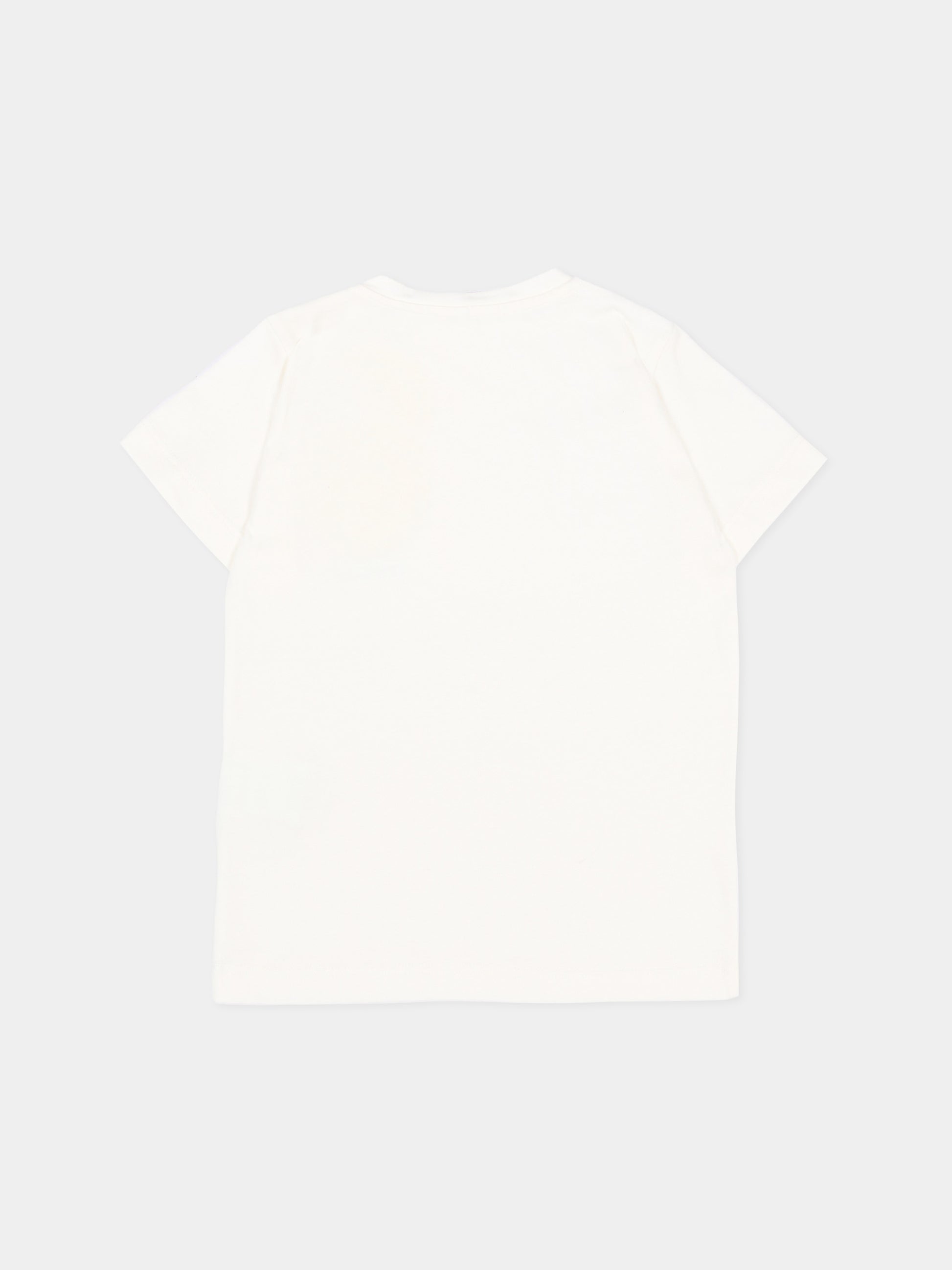 T-Shirt bianca per neonati con logo,Versace,1025154 1A18243 6WO10