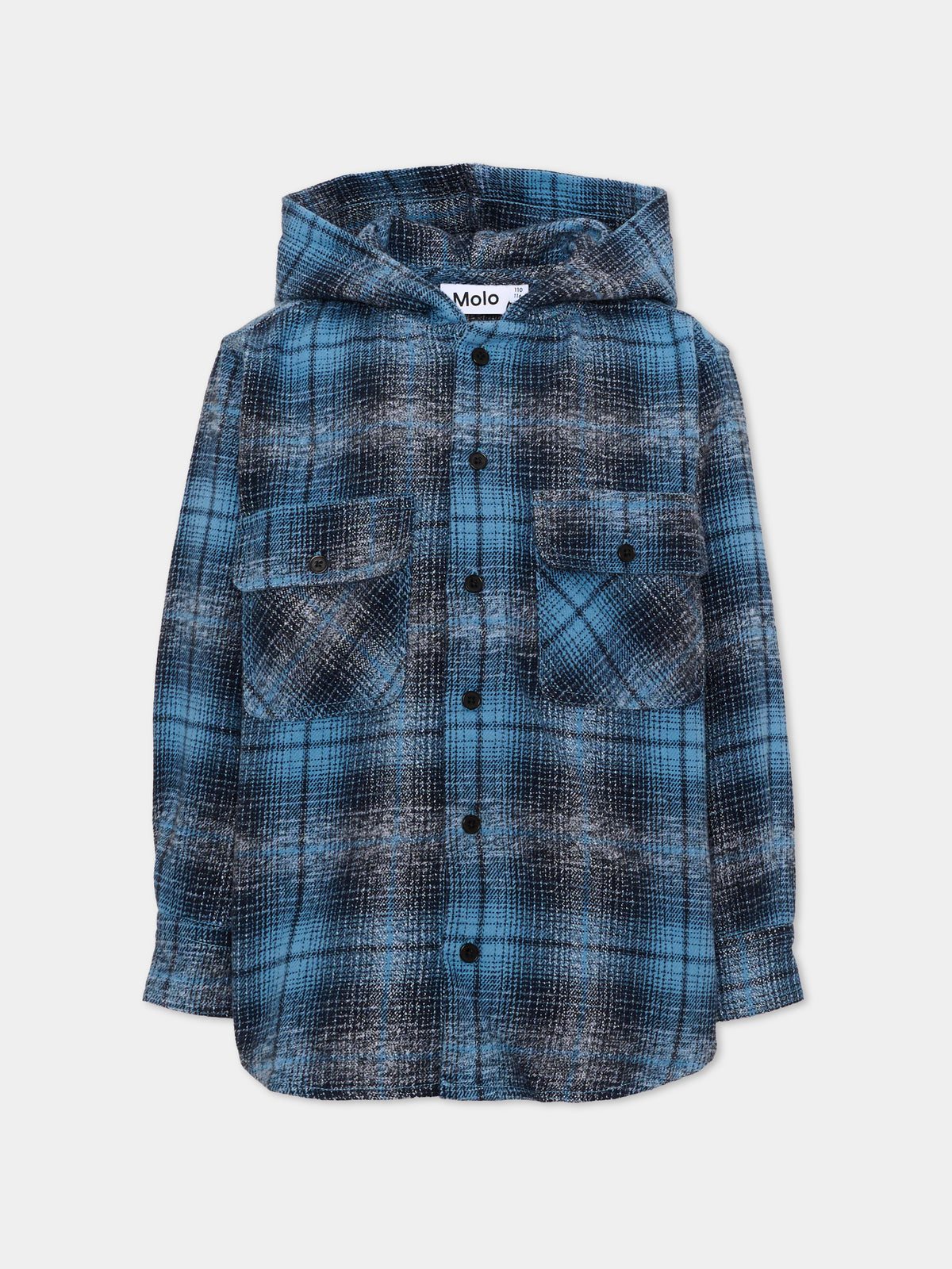 Camicia blu Rizz per bambino tartan,Molo,1W26C202 5902