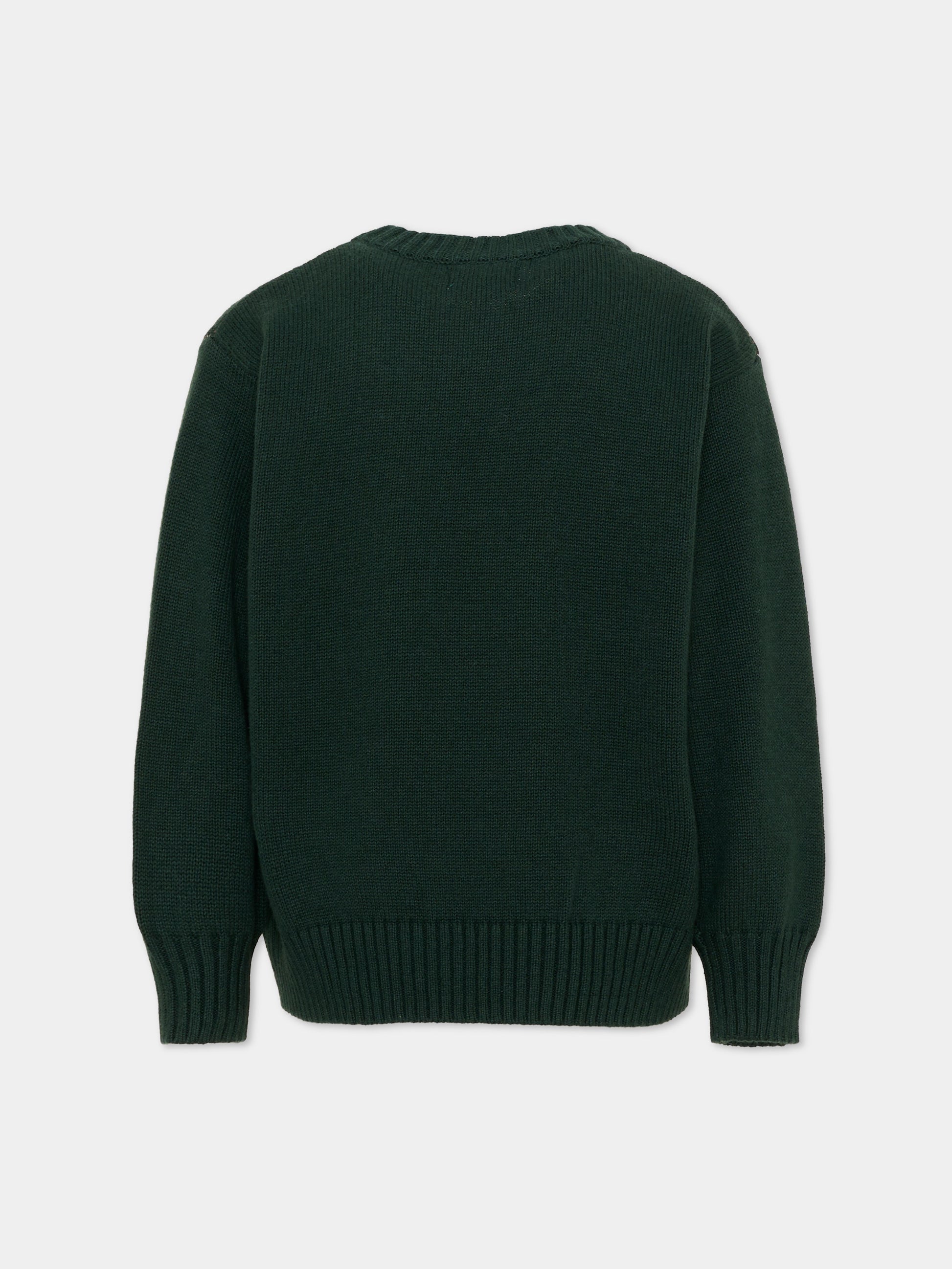 Maglione verde Bello per bambino con alce,Molo,1W26K201 9959