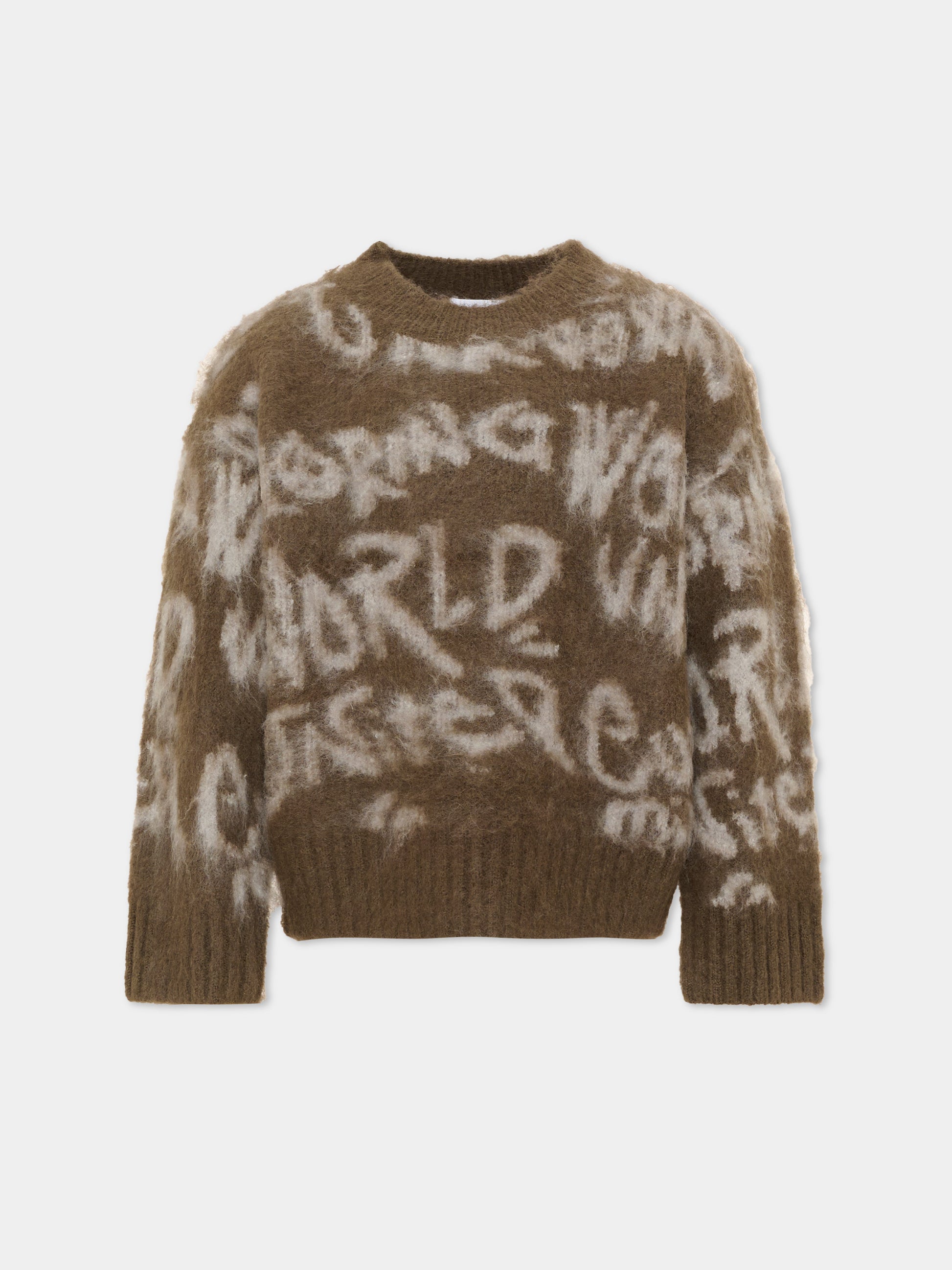 Maglione marrone Brian per bambino con scritte,Molo,1W26K202 6261