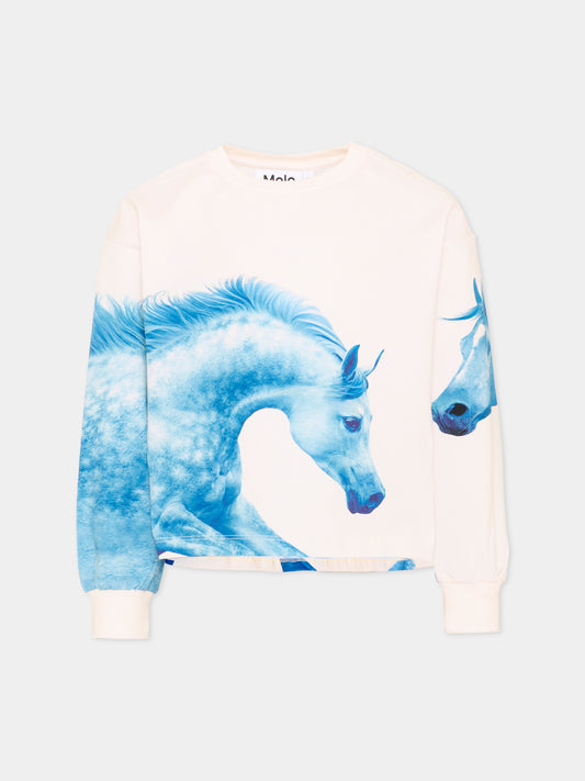 T-shirt avorio Reniza per bambina,Molo,2W26A407 5765