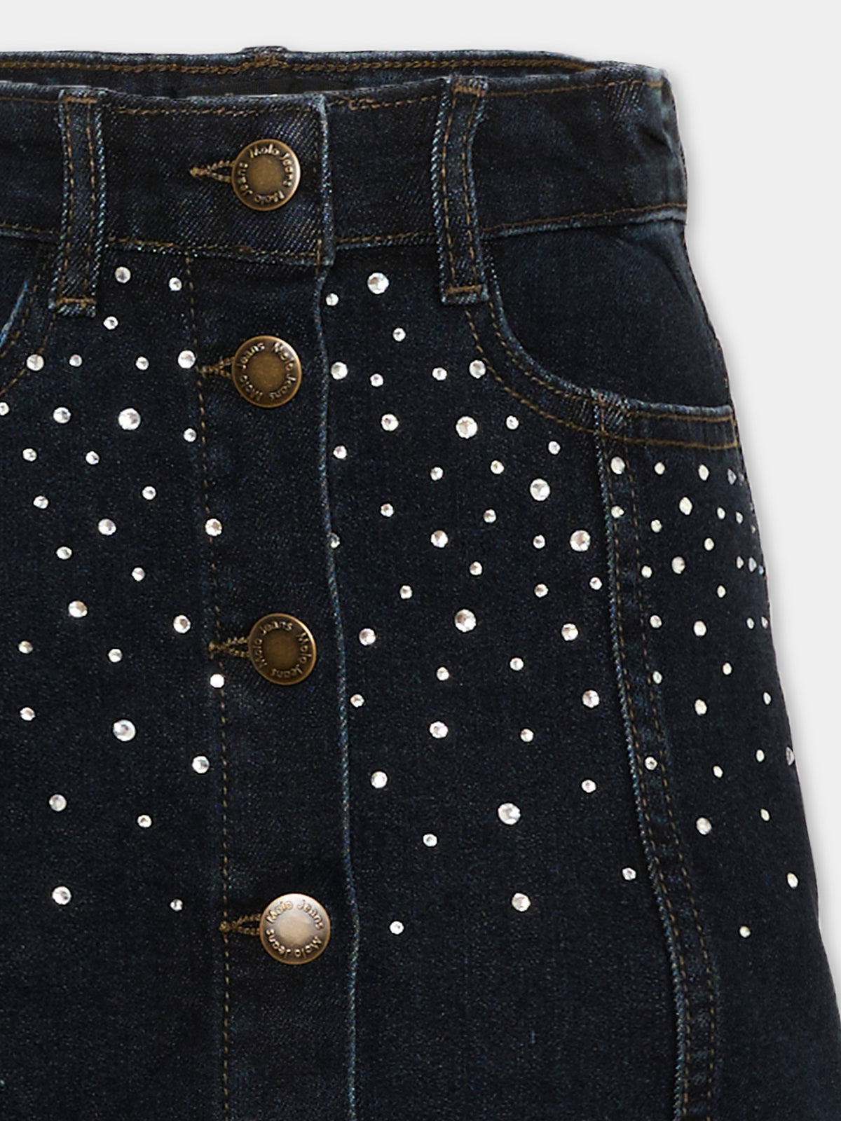 Gonna denim Bera per bambina con strass,Molo,2W26D129 5861