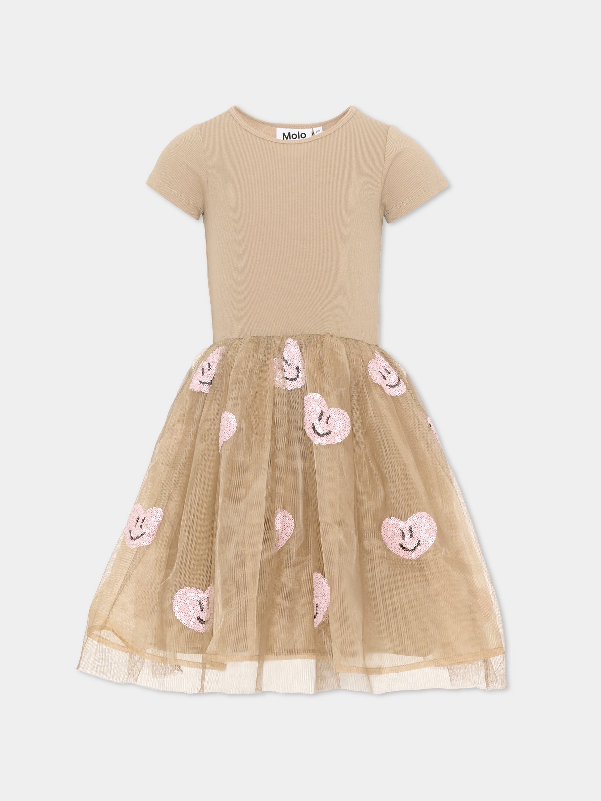 Vestito beige Cyrusila per bambina,Molo,2W26E101 5732