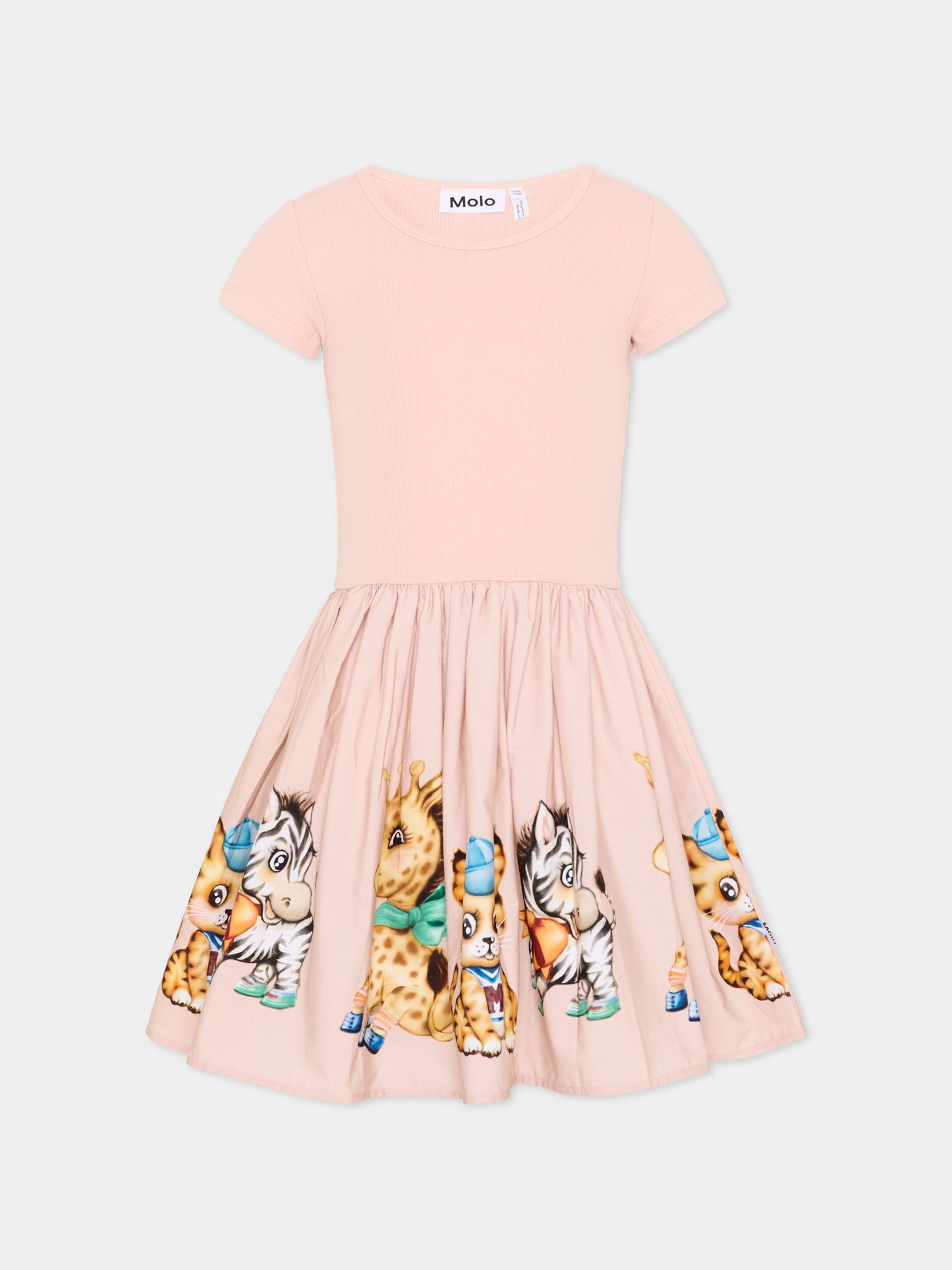Vestito rosa Cissa per bambina con stampa animali,Molo,2W26E105 1707