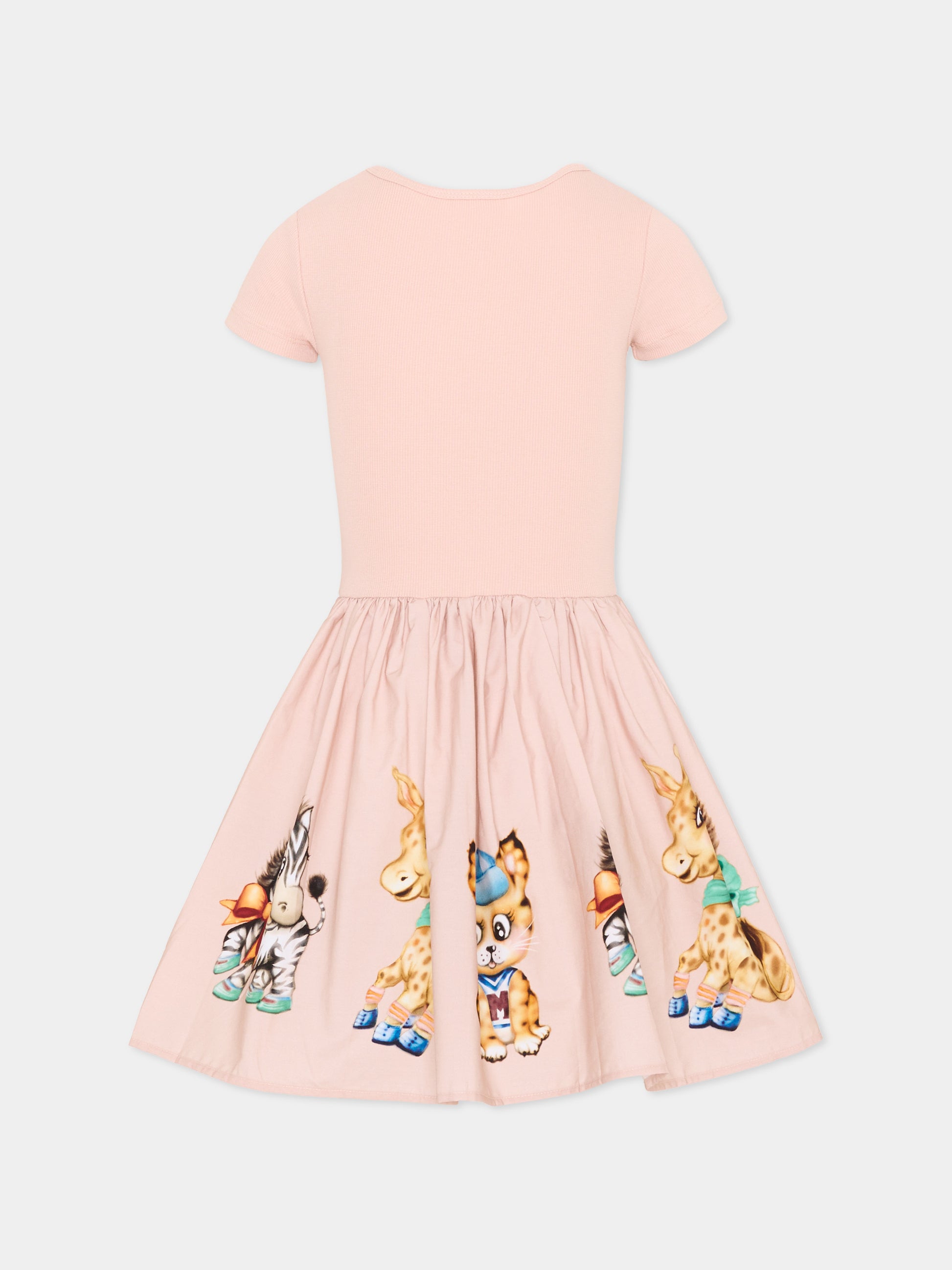 Vestito rosa Cissa per bambina con stampa animali,Molo,2W26E105 1707