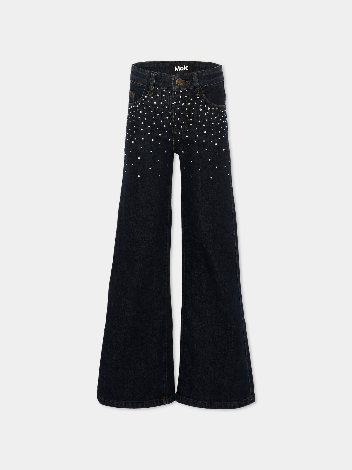 Jeans denim Asta per bambina con strass,Molo,2W26I113 5861