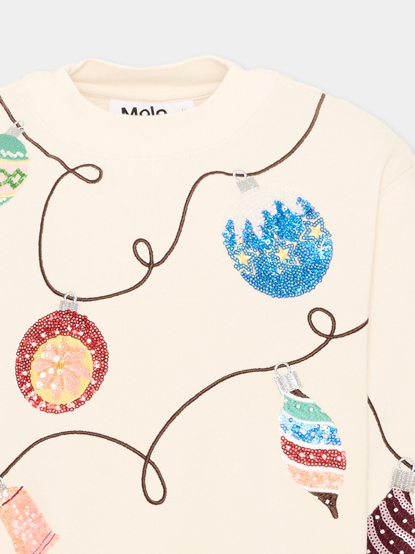 Felpa avorio Marge per bambina con stampa,Molo,2W26J203 5774